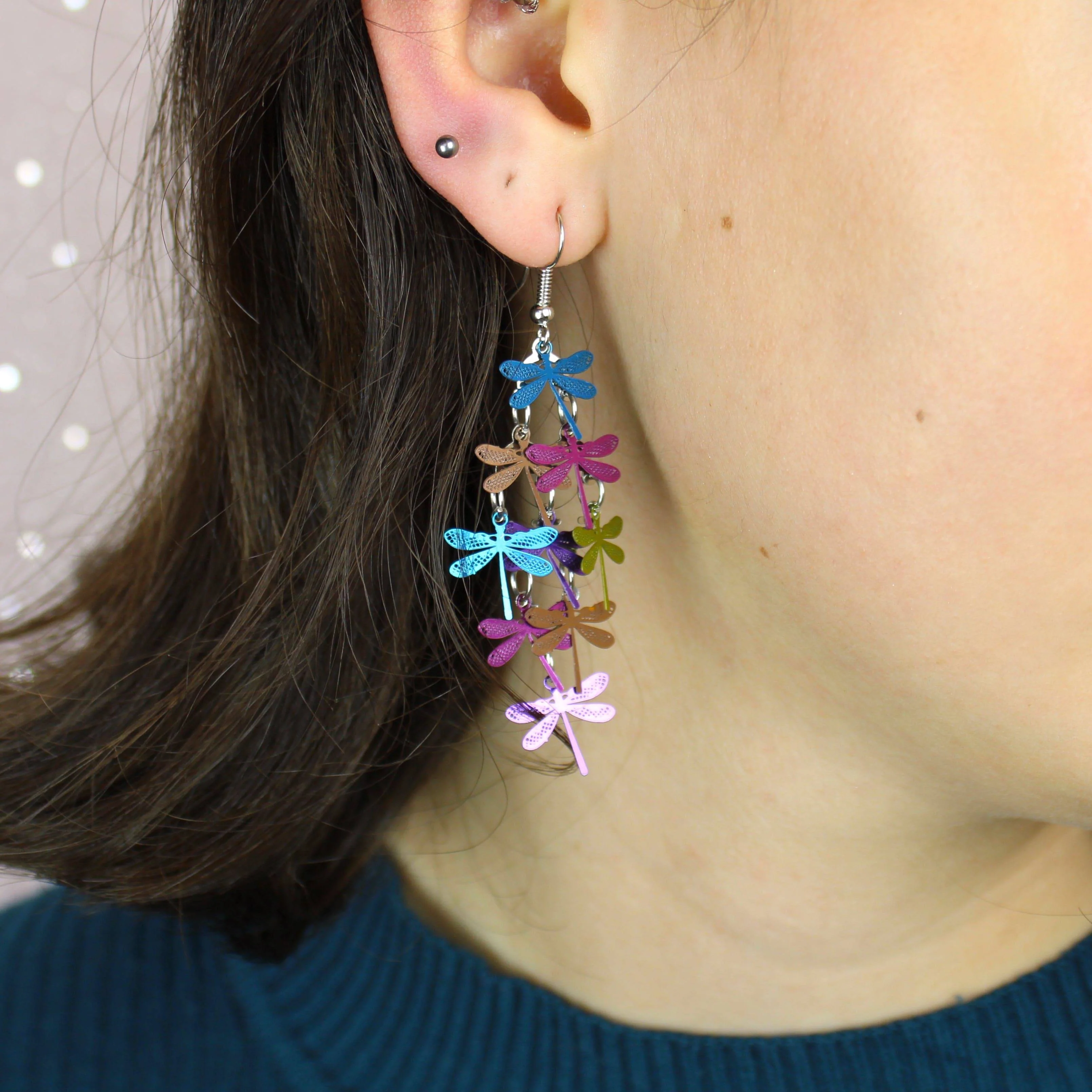 Bright Dragonfly Earrings - Image 7