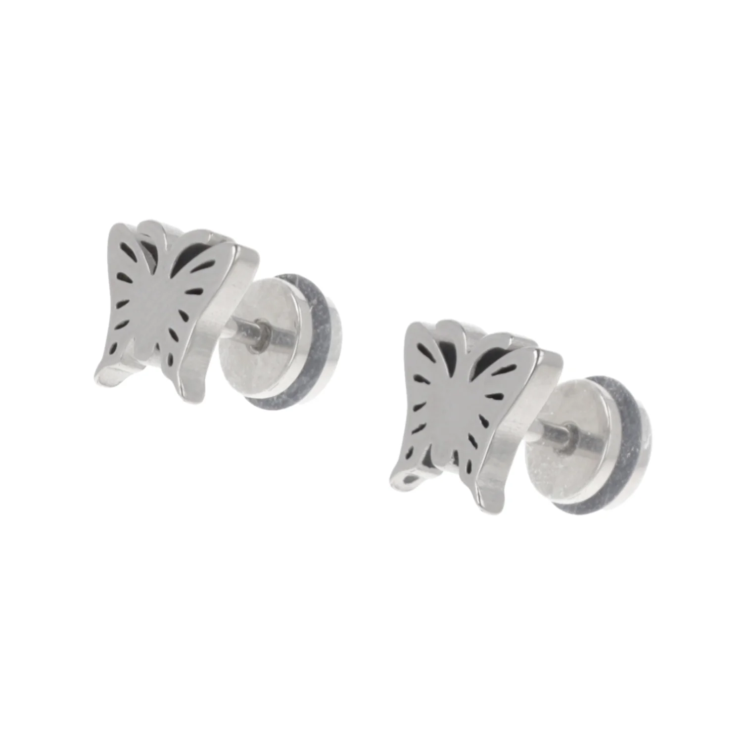 Butterfly Screw On Stud Earrings - Image 5