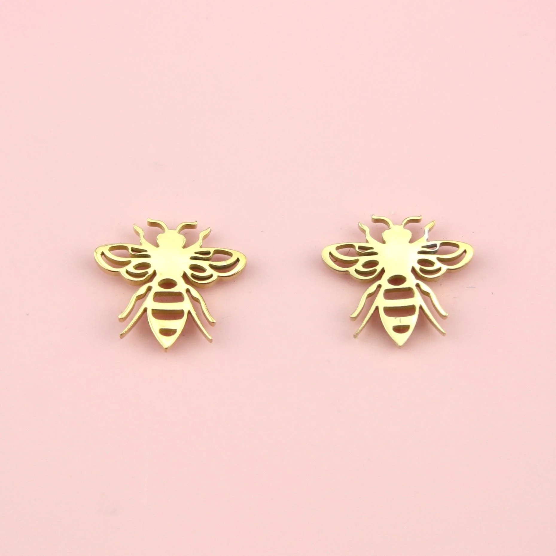 Buzzy Bee Stud Earrings (Gold Plated) - Image 2