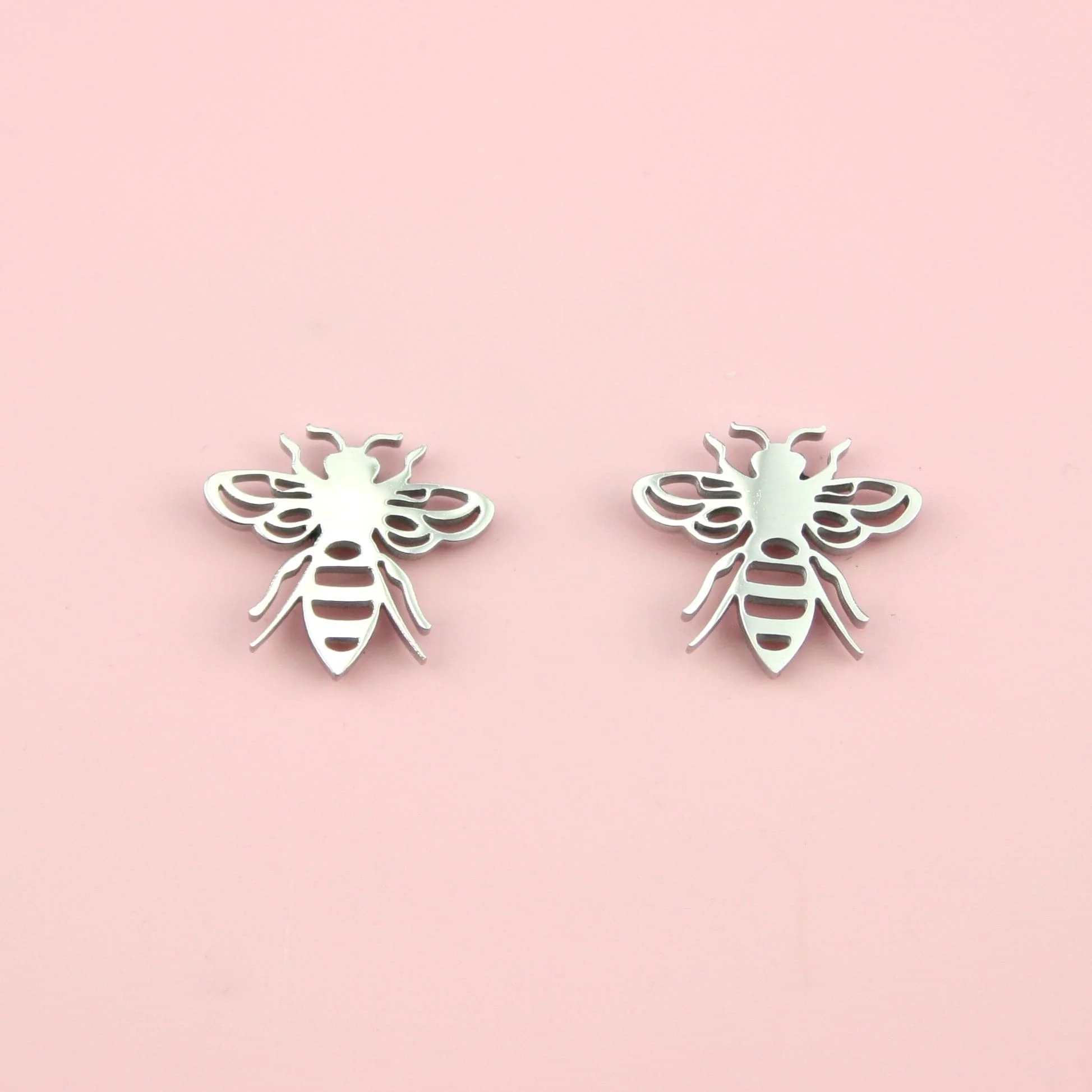 Buzzy Bee Stud Earrings (Stainless Steel) - Image 2