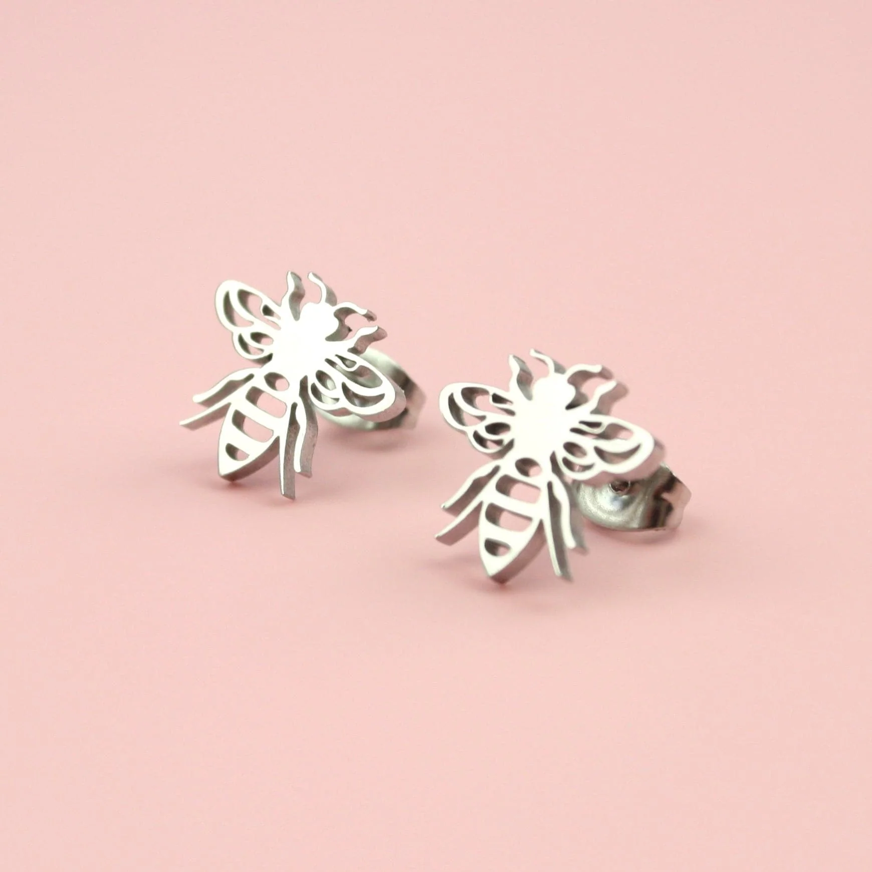 Buzzy Bee Stud Earrings (Stainless Steel) - Image 3