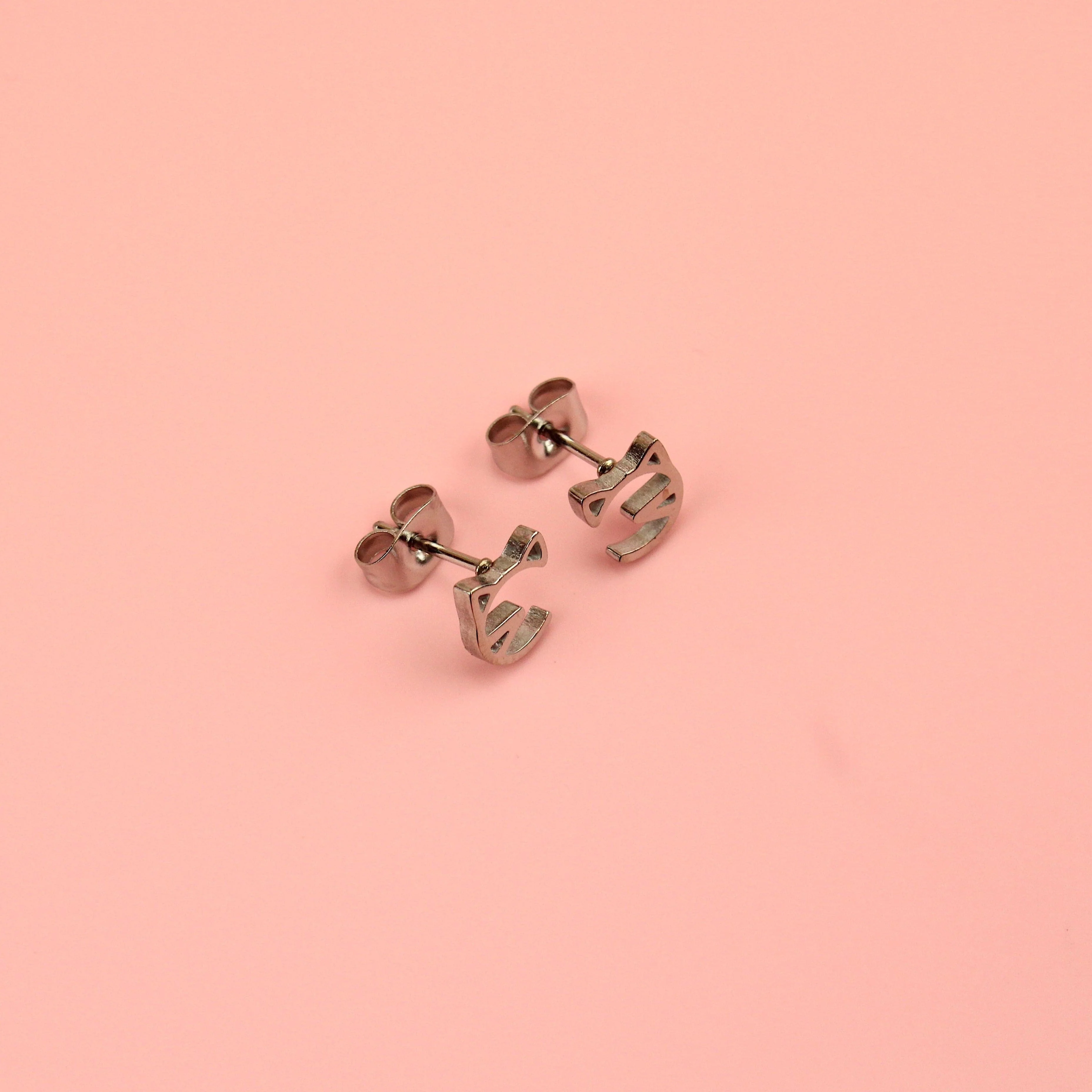Cat Face Stud Earrings - Image 4