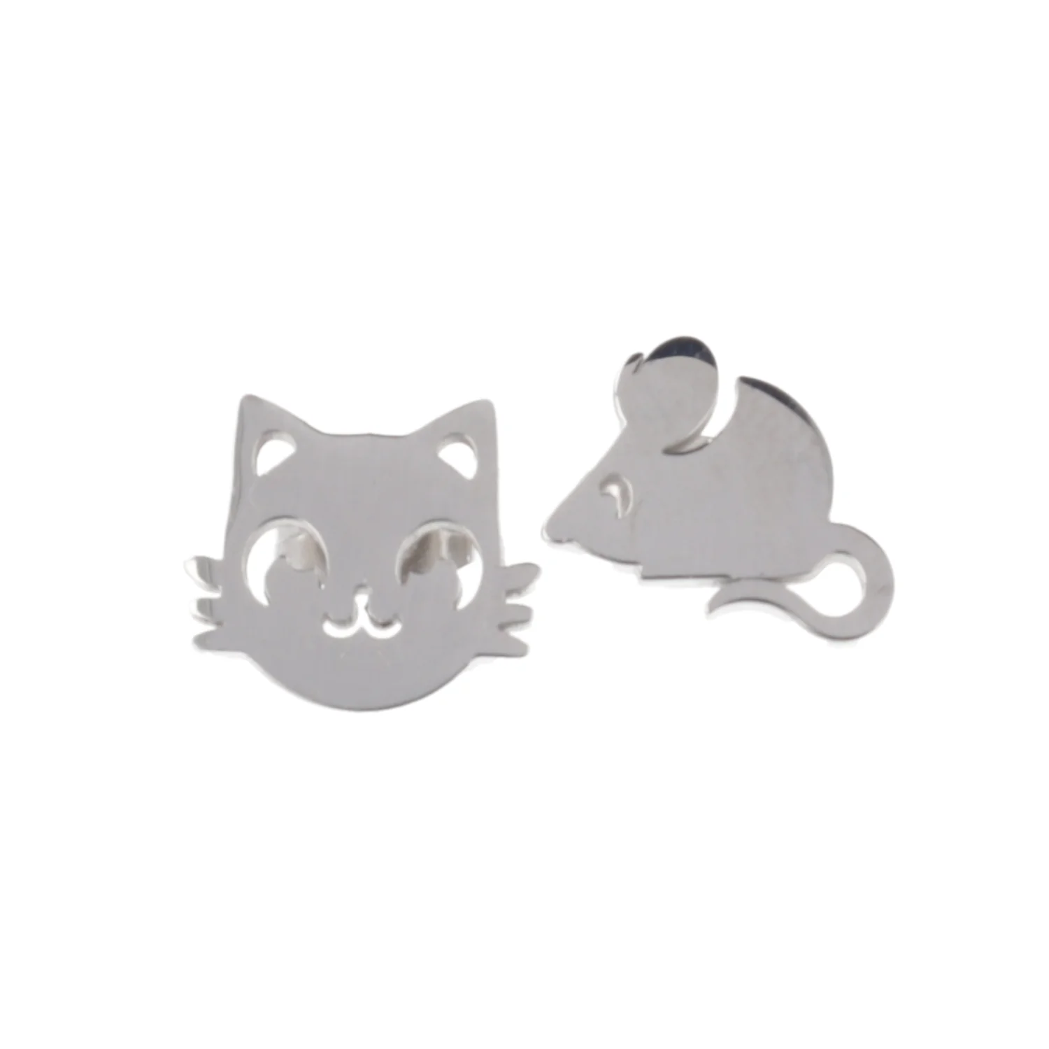 Cat & Mouse Stud Earrings - Image 5