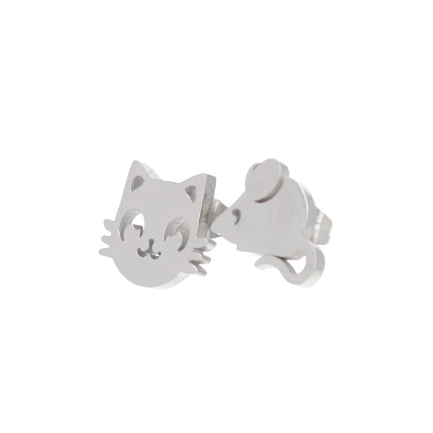 Cat & Mouse Stud Earrings - Image 6