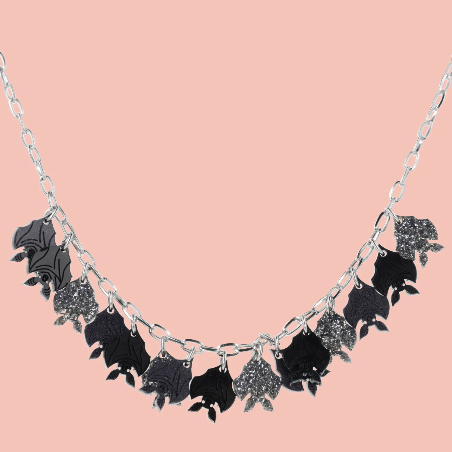 Cauldron Of Bats Charm Necklace