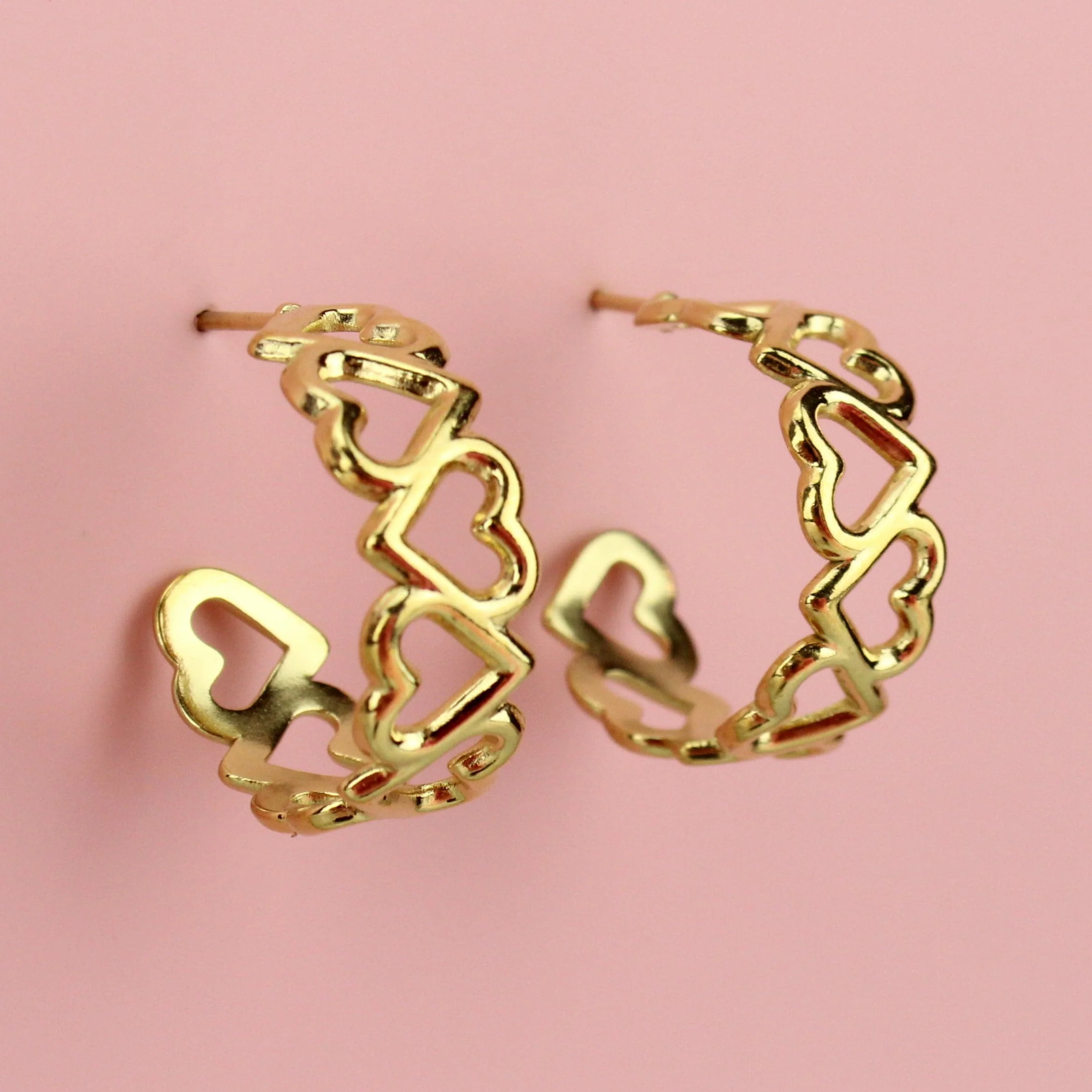 Change Of Heart Hoop Earrings (Gold plated) - Image 3