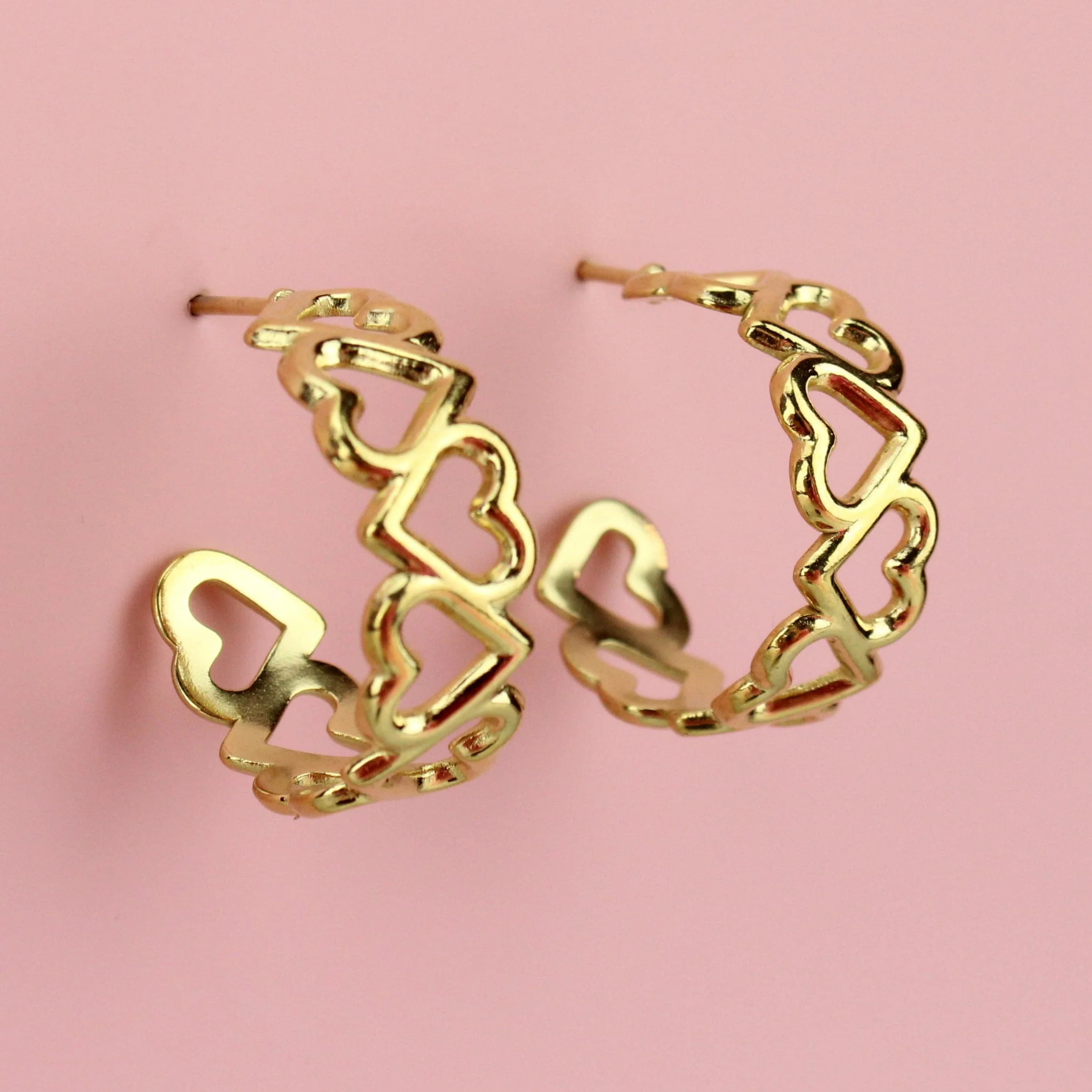 Change Of Heart Hoop Earrings (Gold plated) - Image 4
