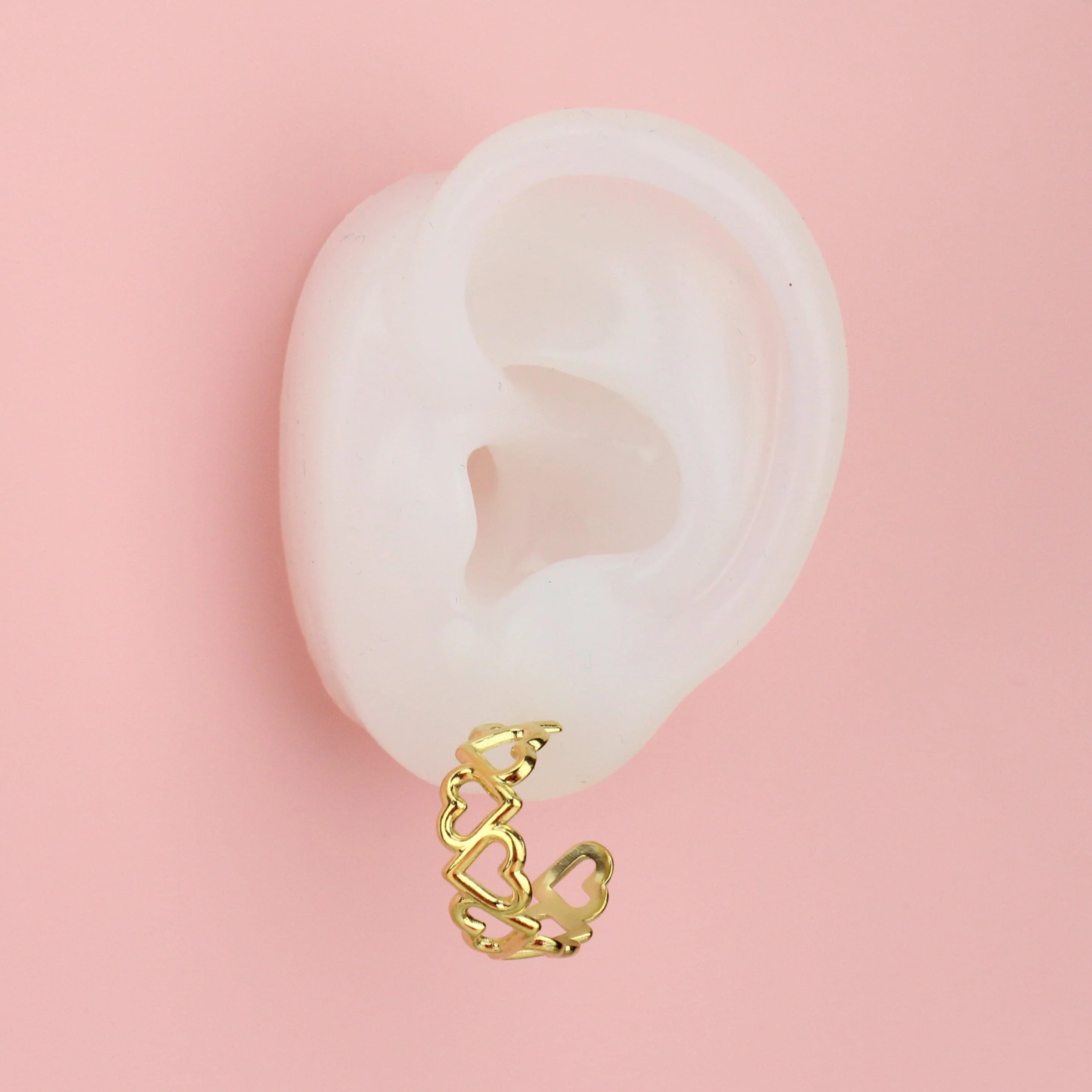 Change Of Heart Hoop Earrings (Gold plated) - Image 6