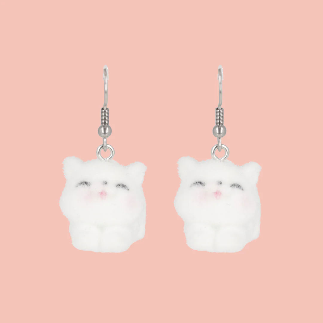 Check Meow-t Cat Earrings - Image 2