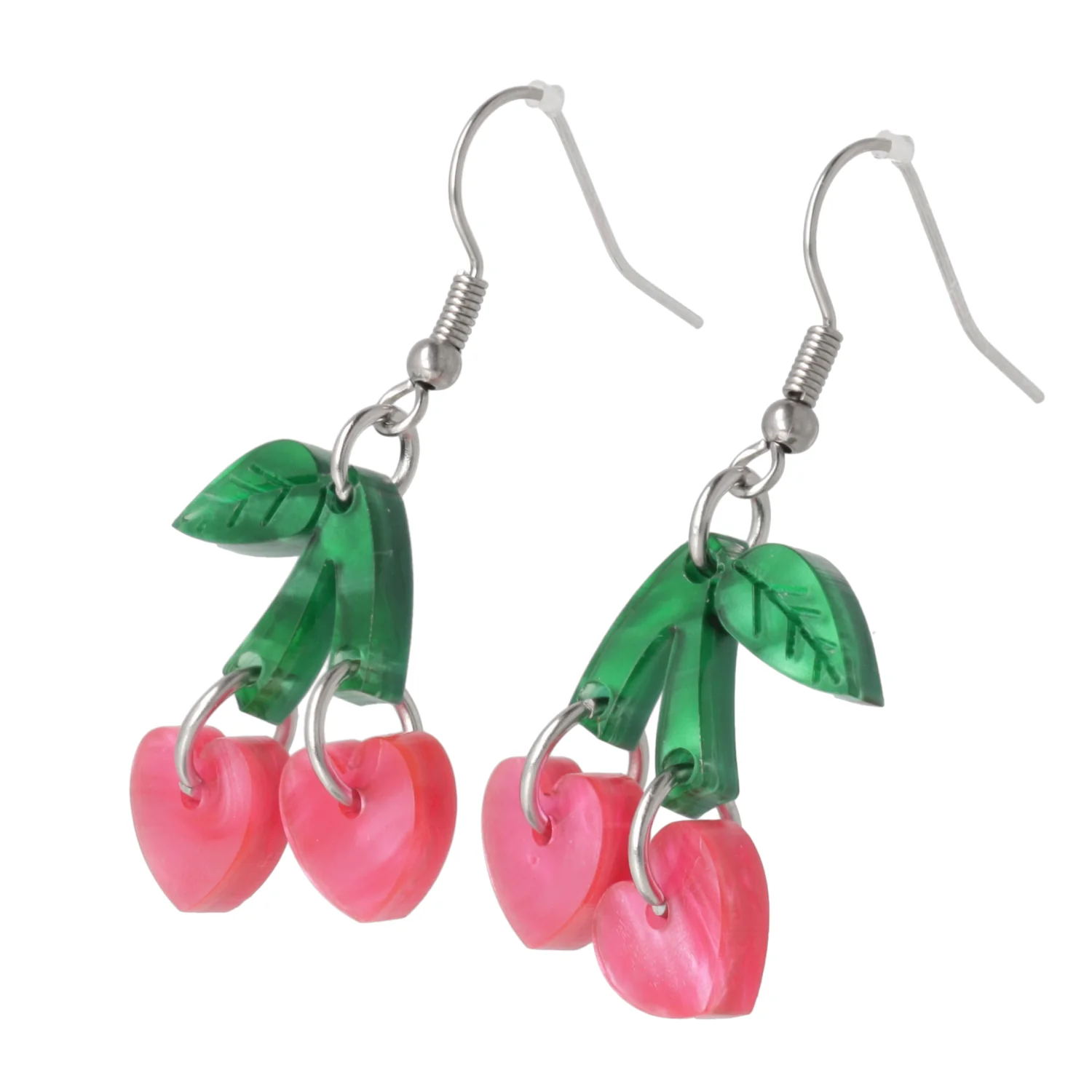 Cherry Love Earrings (Pink Marble) - Image 8