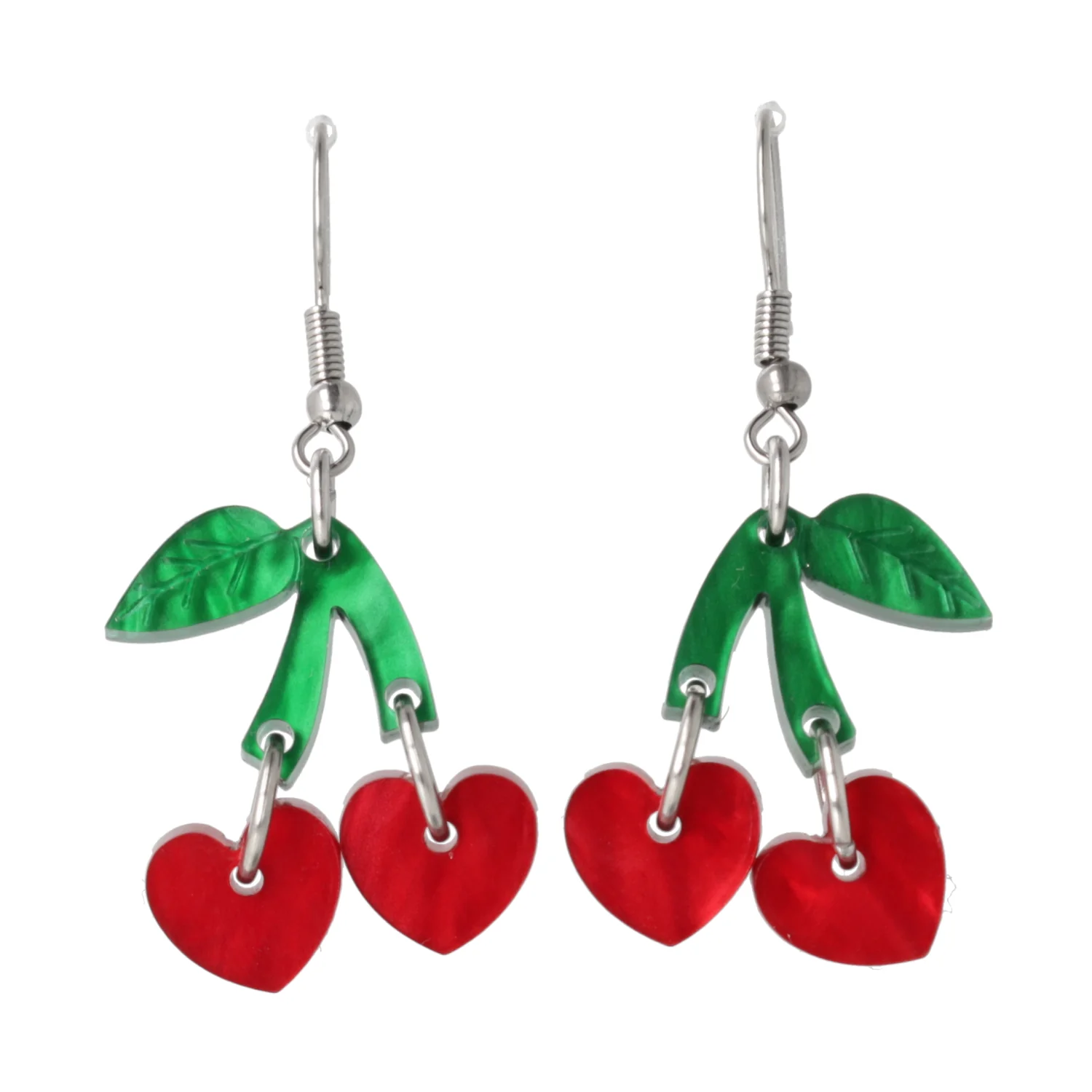 Cherry Love Earrings (Red Marble) - Image 7