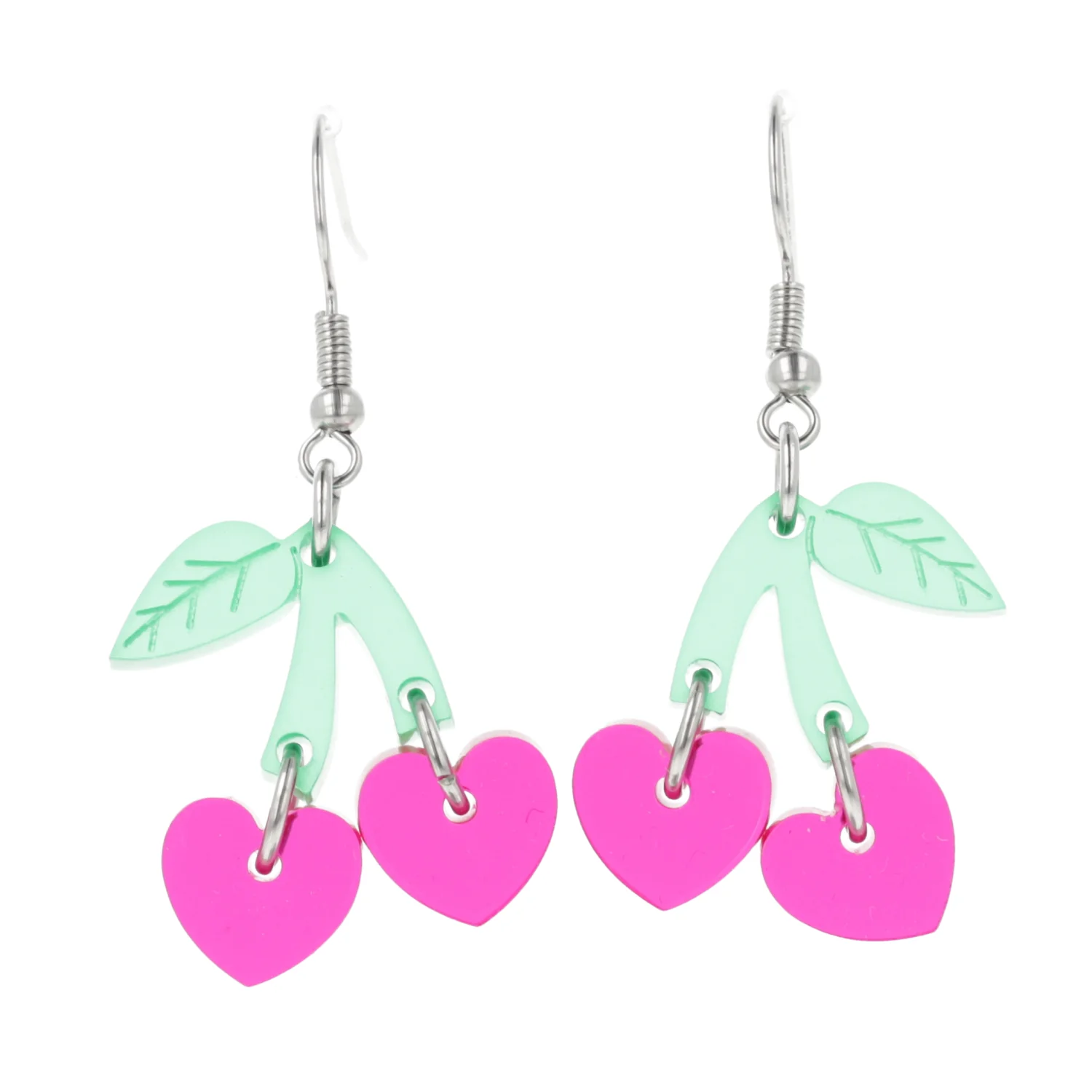 Cherry Love Earrings (Transparent Pink) - Image 11