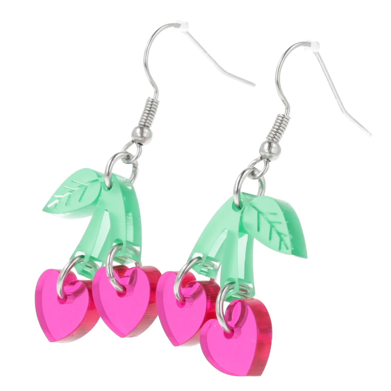 Cherry Love Earrings (Transparent Pink) - Image 13