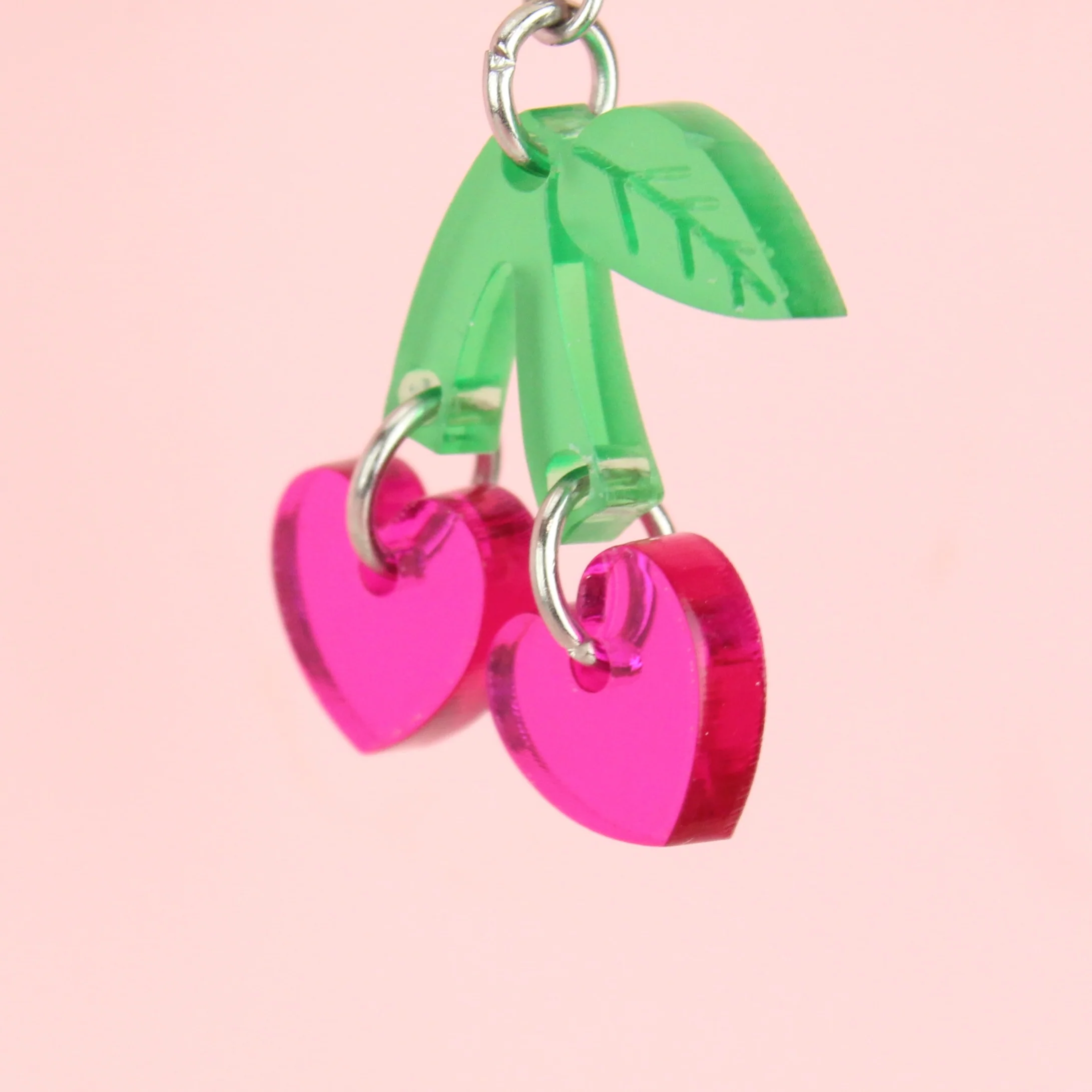 Cherry Love Earrings (Transparent Pink) - Image 6