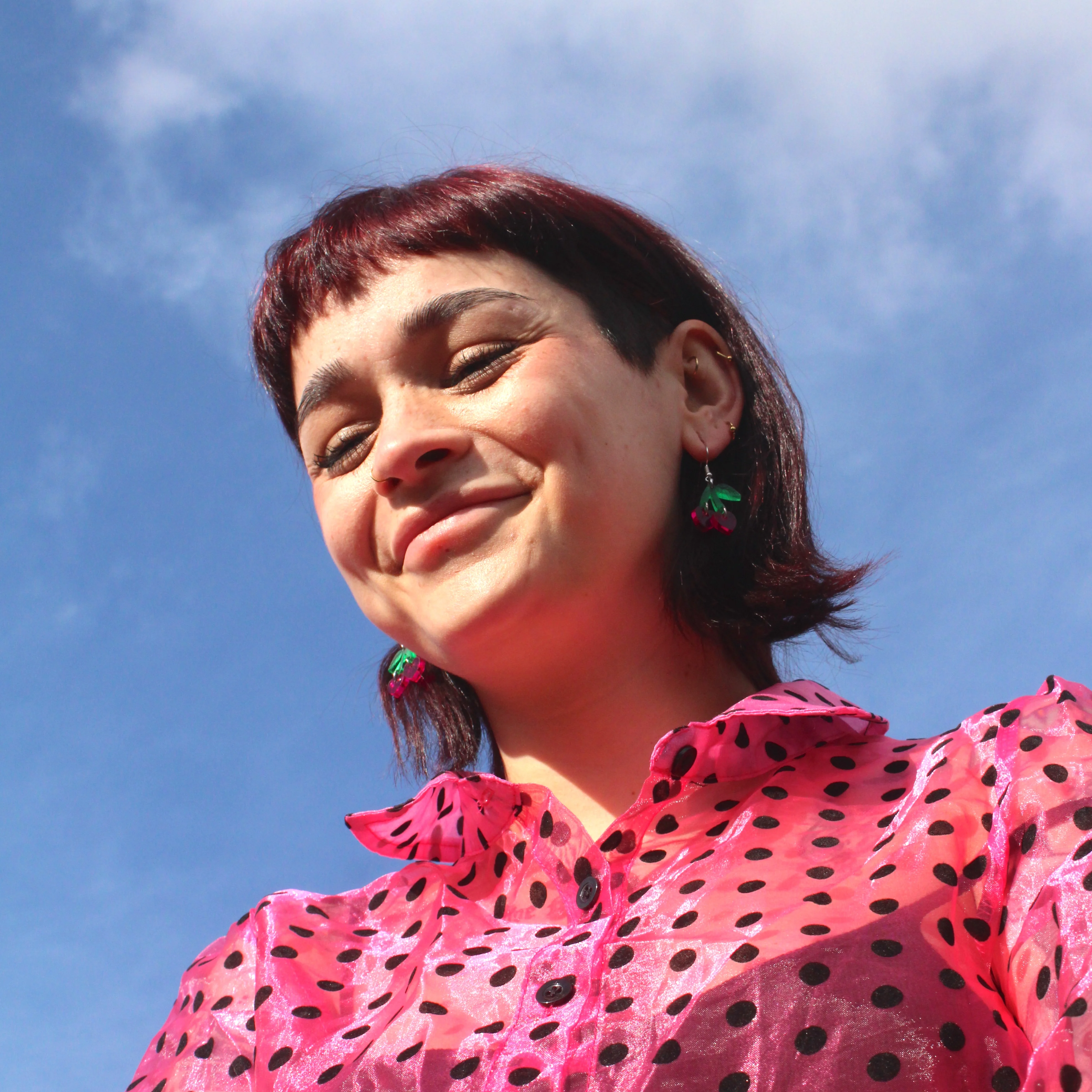 Cherry Love Earrings (Transparent Pink) - Image 9