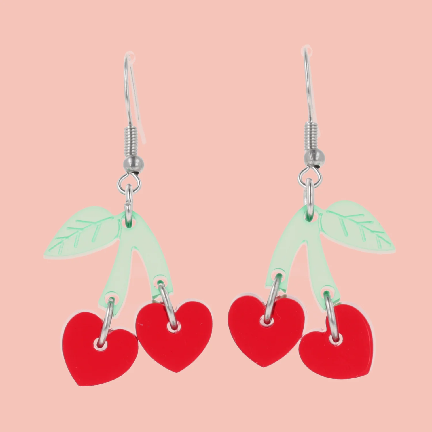 Cherry Love Earrings (Transparent Red) - Image 10