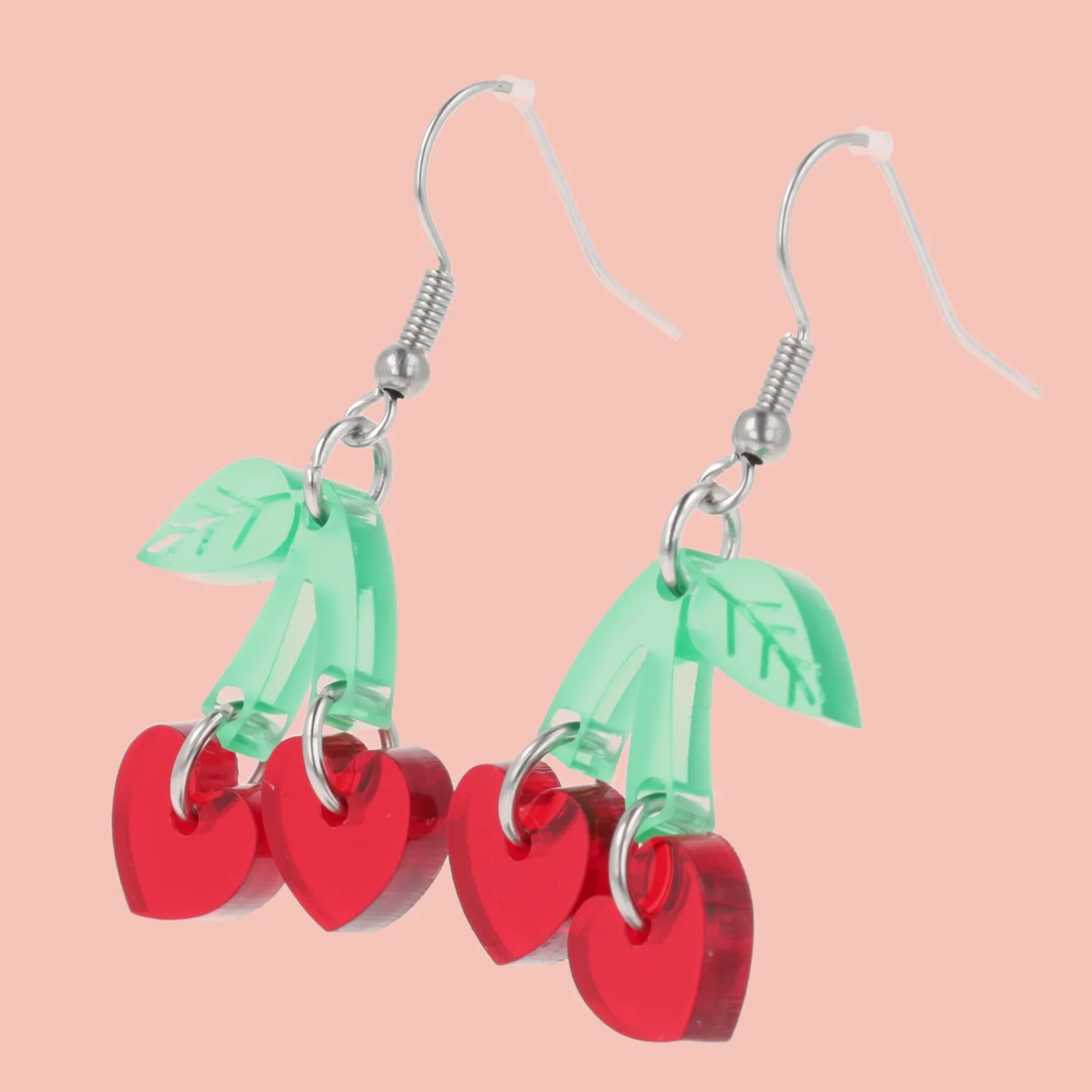 Cherry Love Earrings (Transparent Red) - Image 12