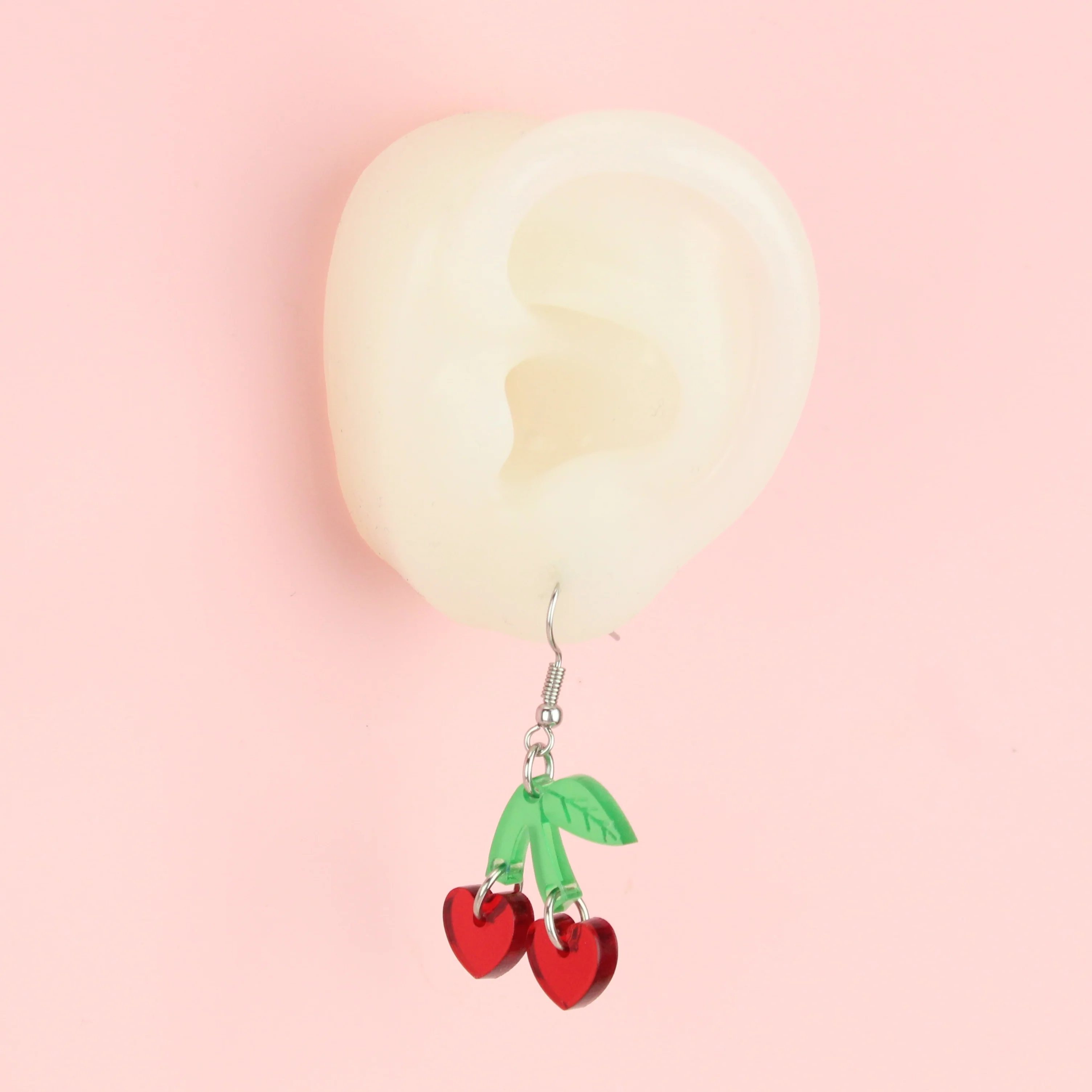 Cherry Love Earrings (Transparent Red) - Image 4