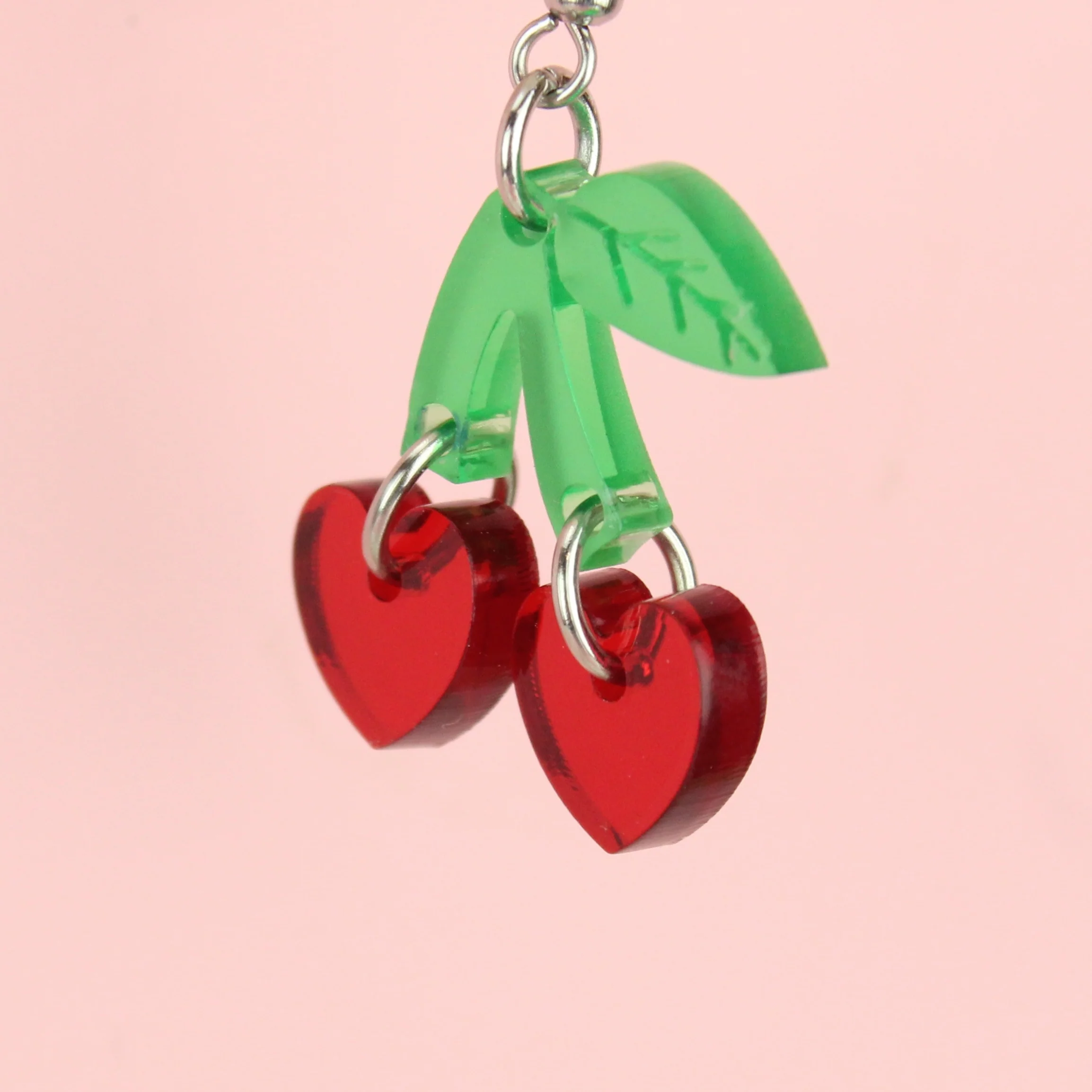 Cherry Love Earrings (Transparent Red) - Image 6