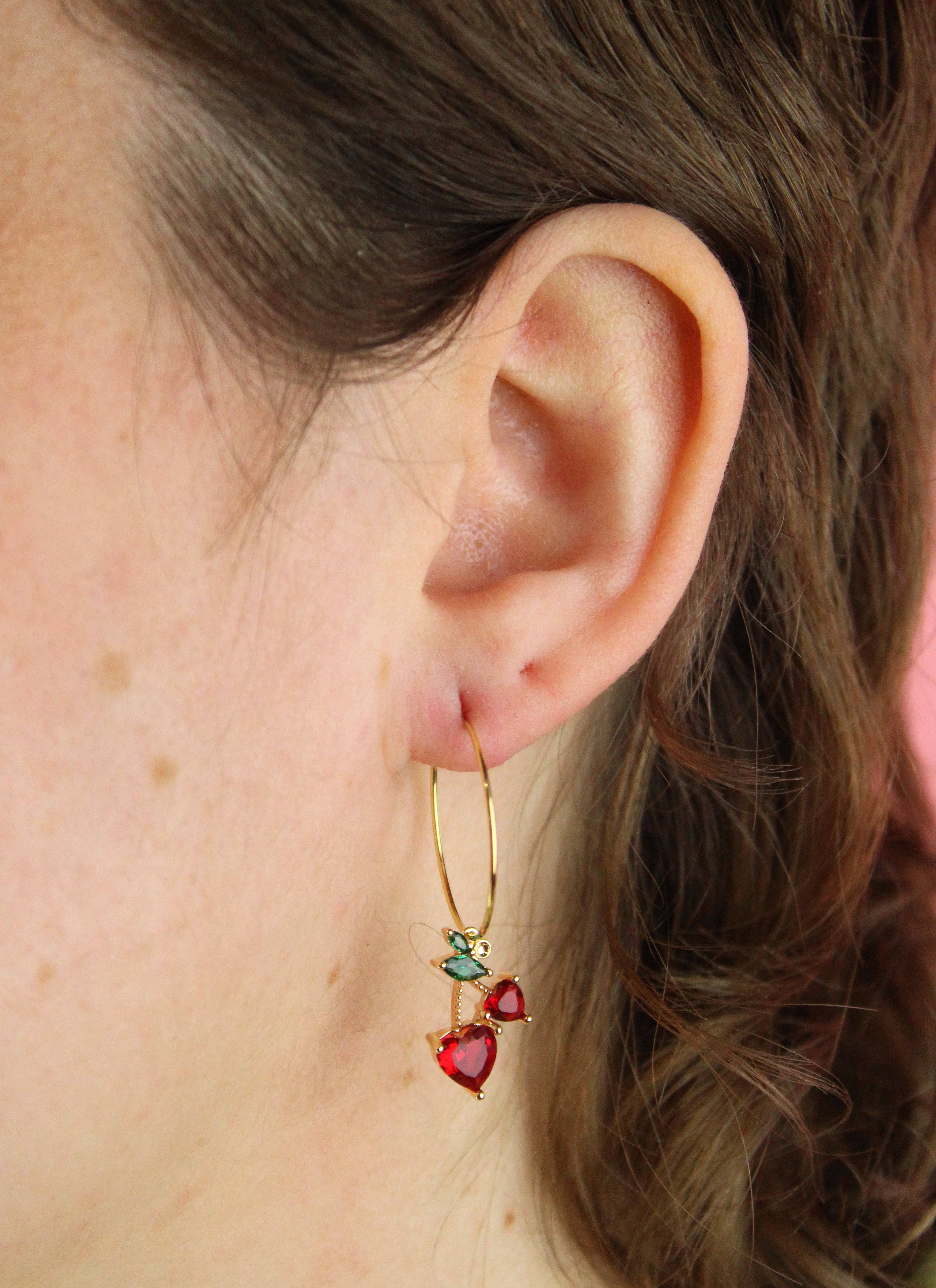 Cherry Sweet Hoop Earrings - Image 2