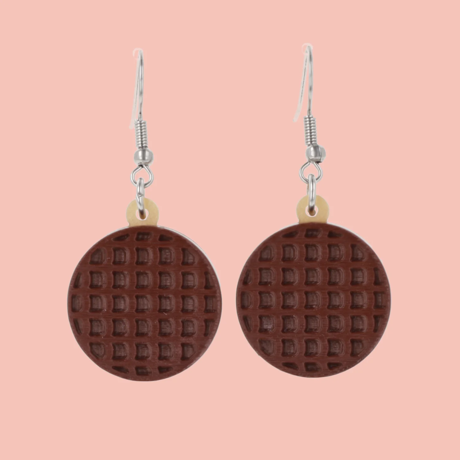 Chocolate Digestive Biscuit Earrings