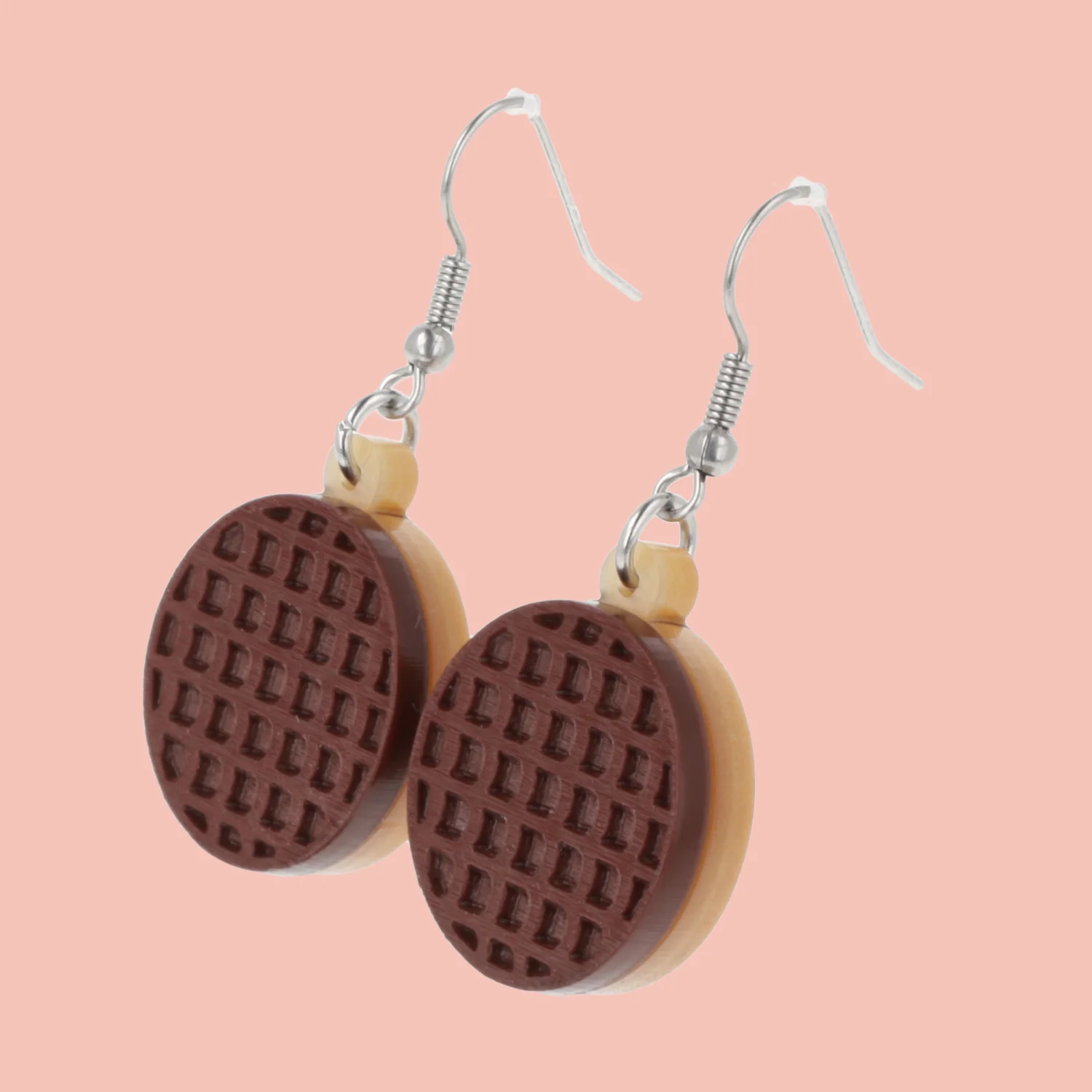 Chocolate Digestive Biscuit Earrings - Image 3