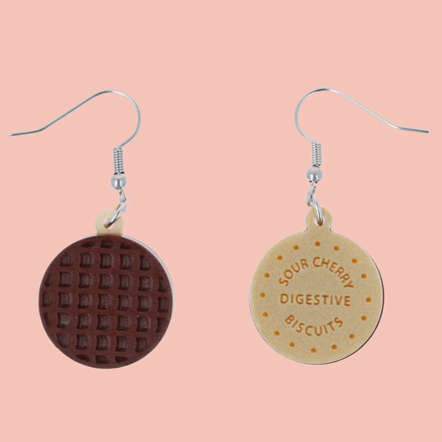 Chocolate Digestive Biscuit Earrings - Image 5
