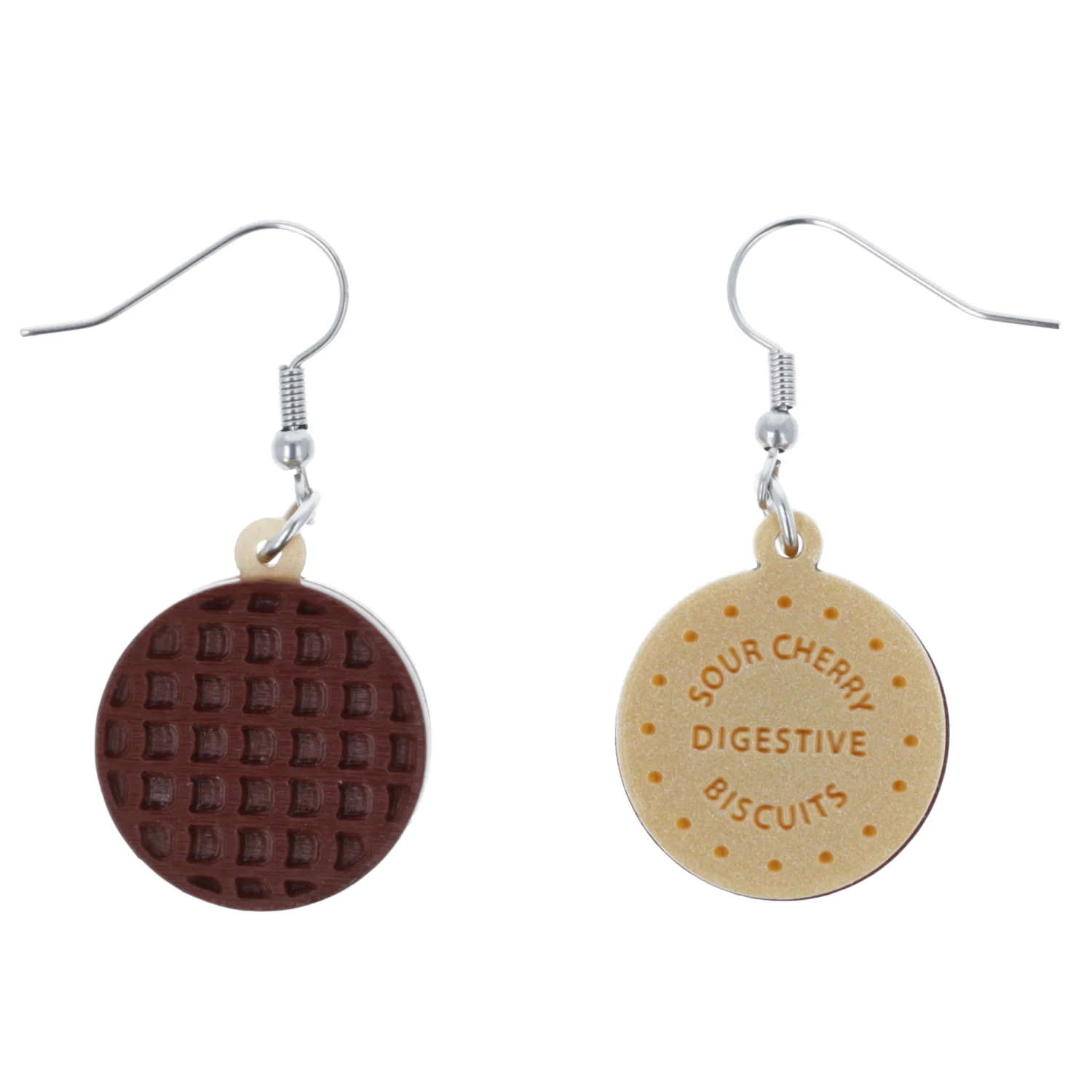 Chocolate Digestive Biscuit Earrings - Image 8