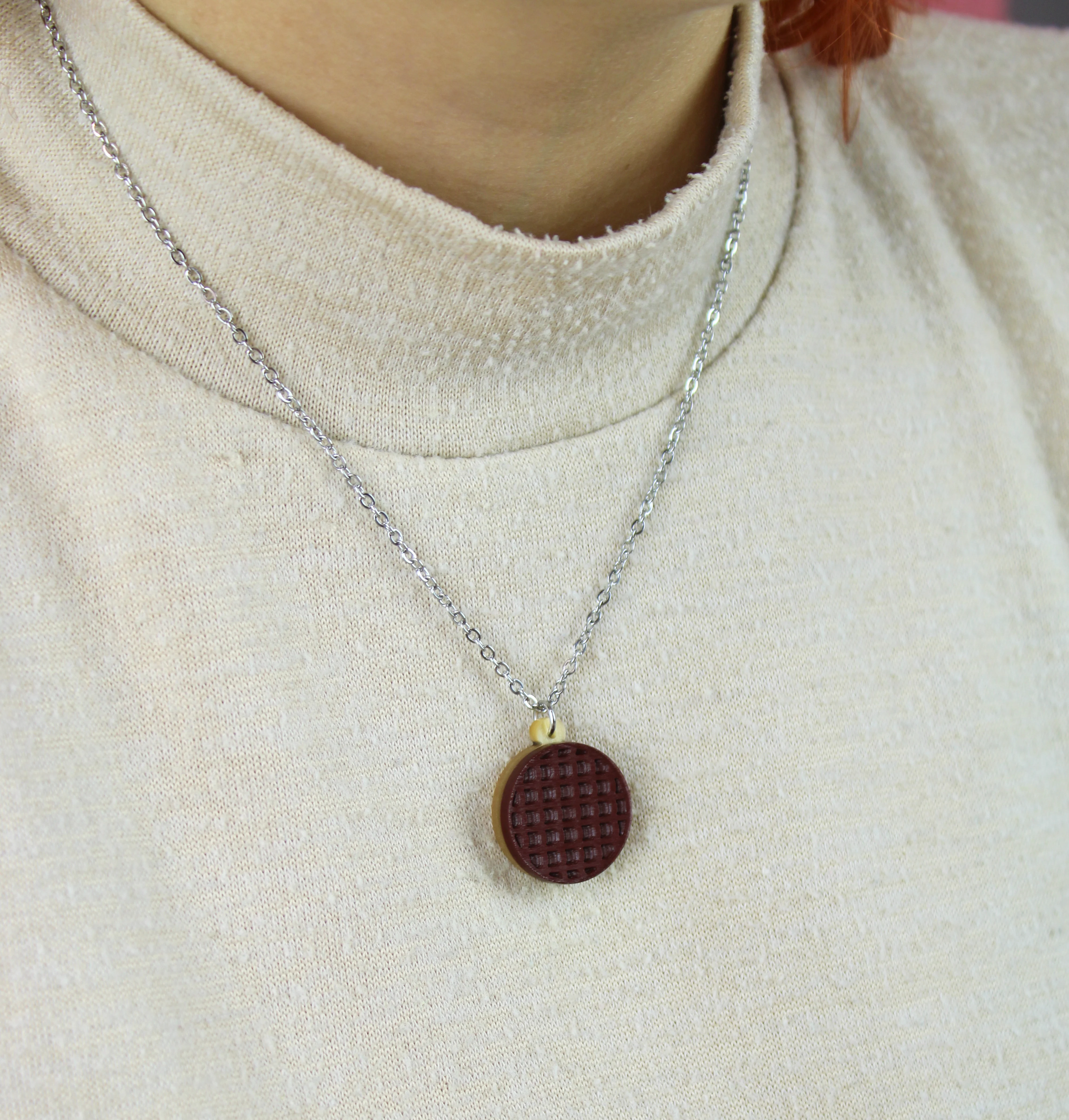 Chocolate Digestive Biscuit Necklace - Image 3