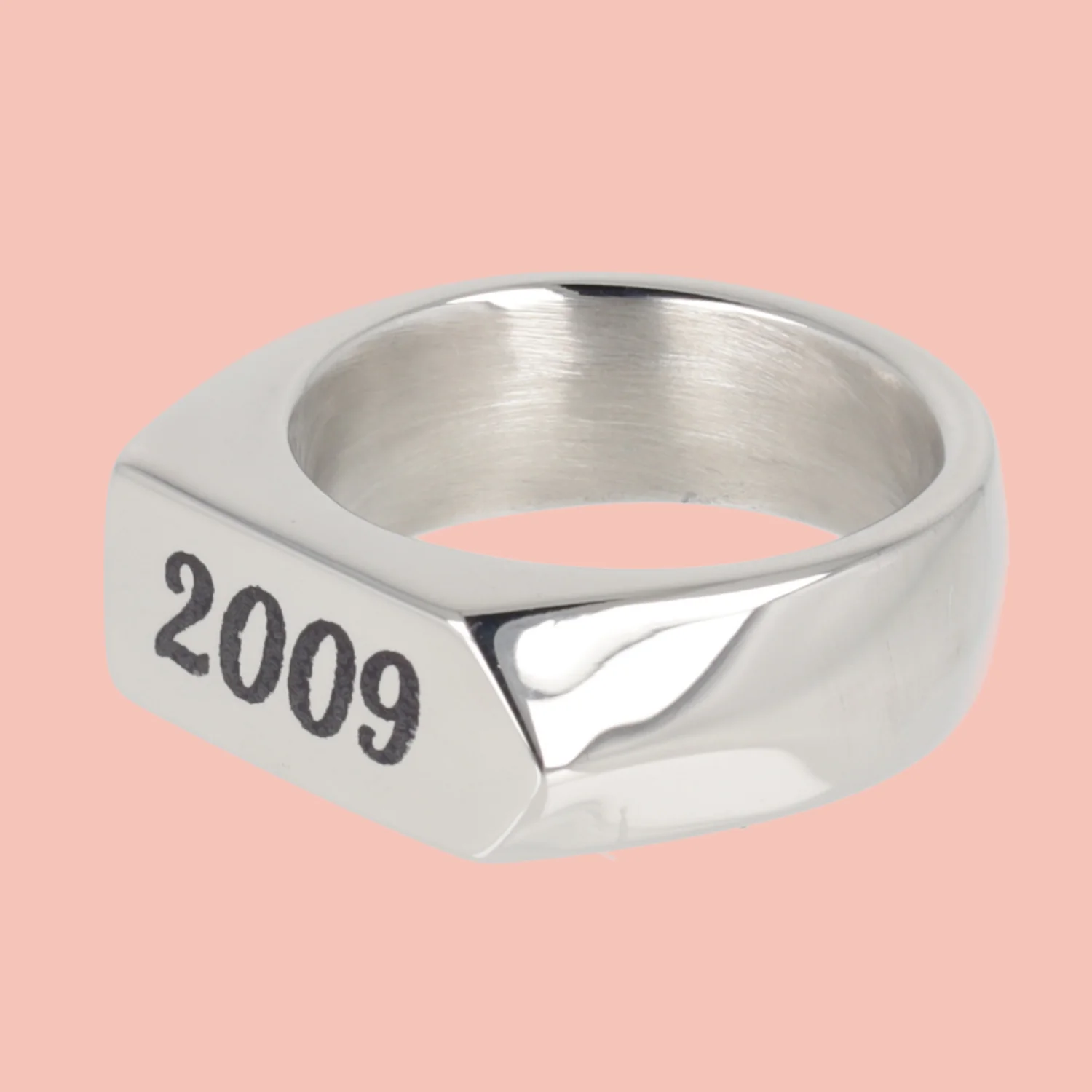 Chunky Customisable Birth Year Ring - Image 3