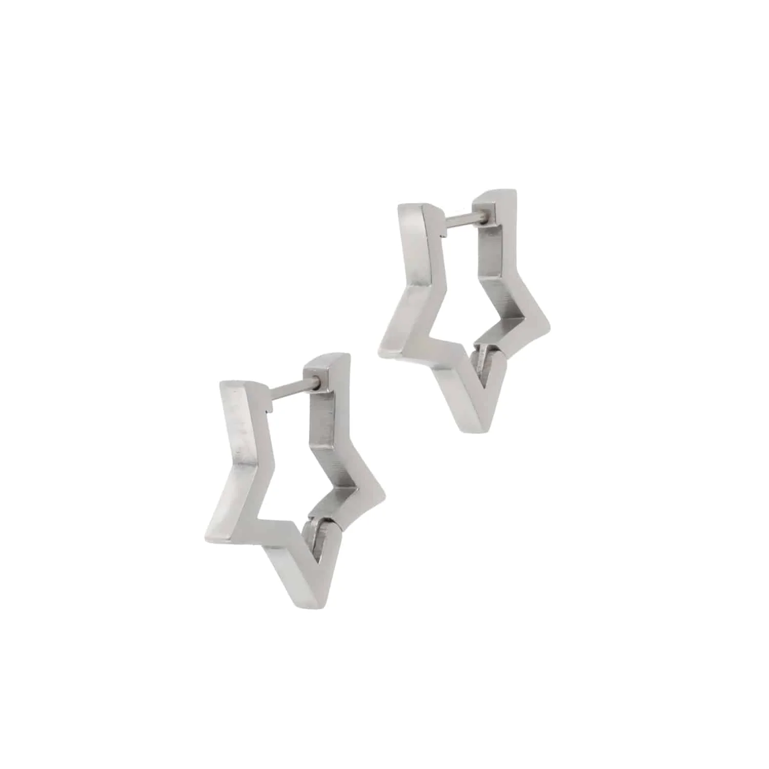 Chunky Star Huggie Hoop Earrings - Image 7