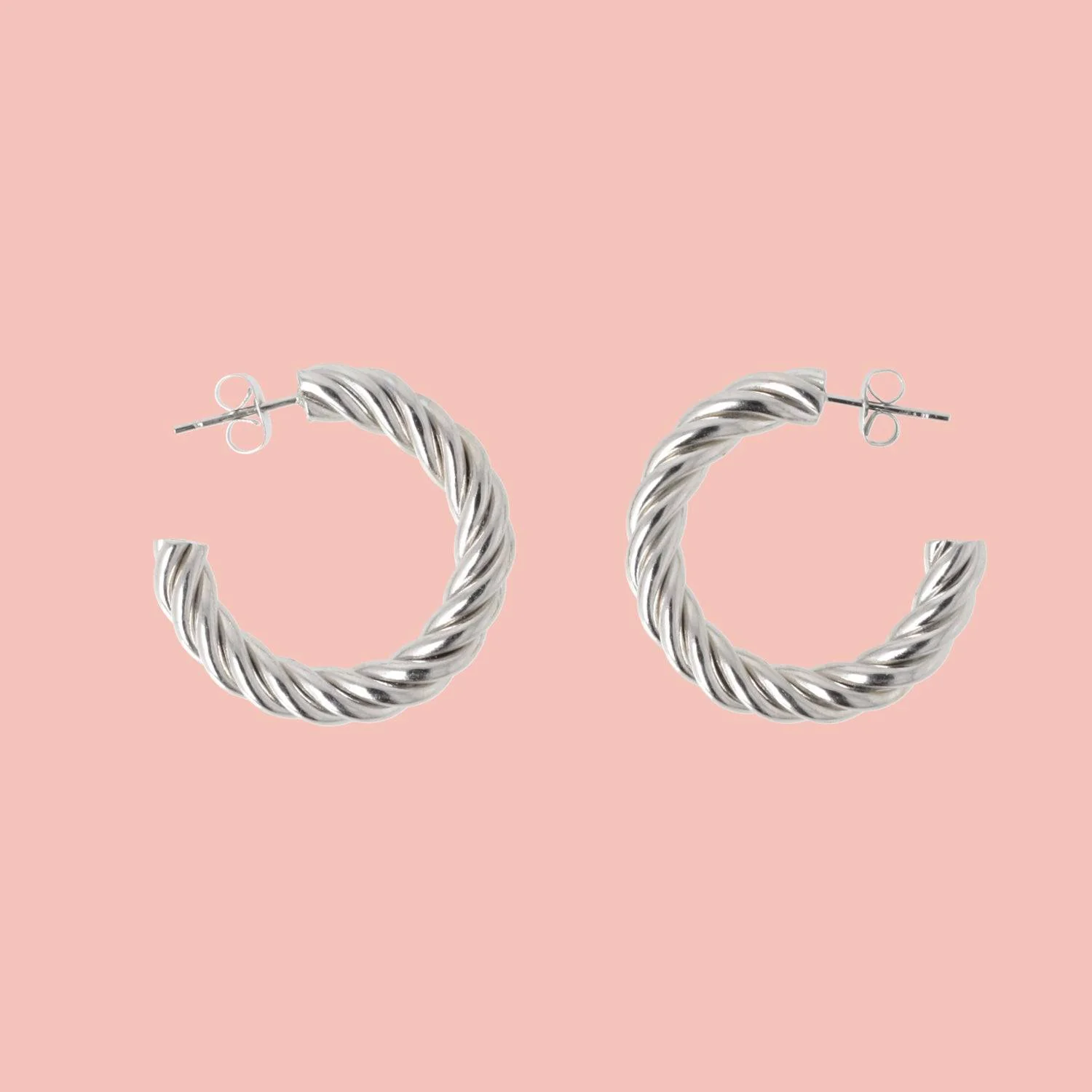 Chunky Tidal Hoop Earrings - Image 3