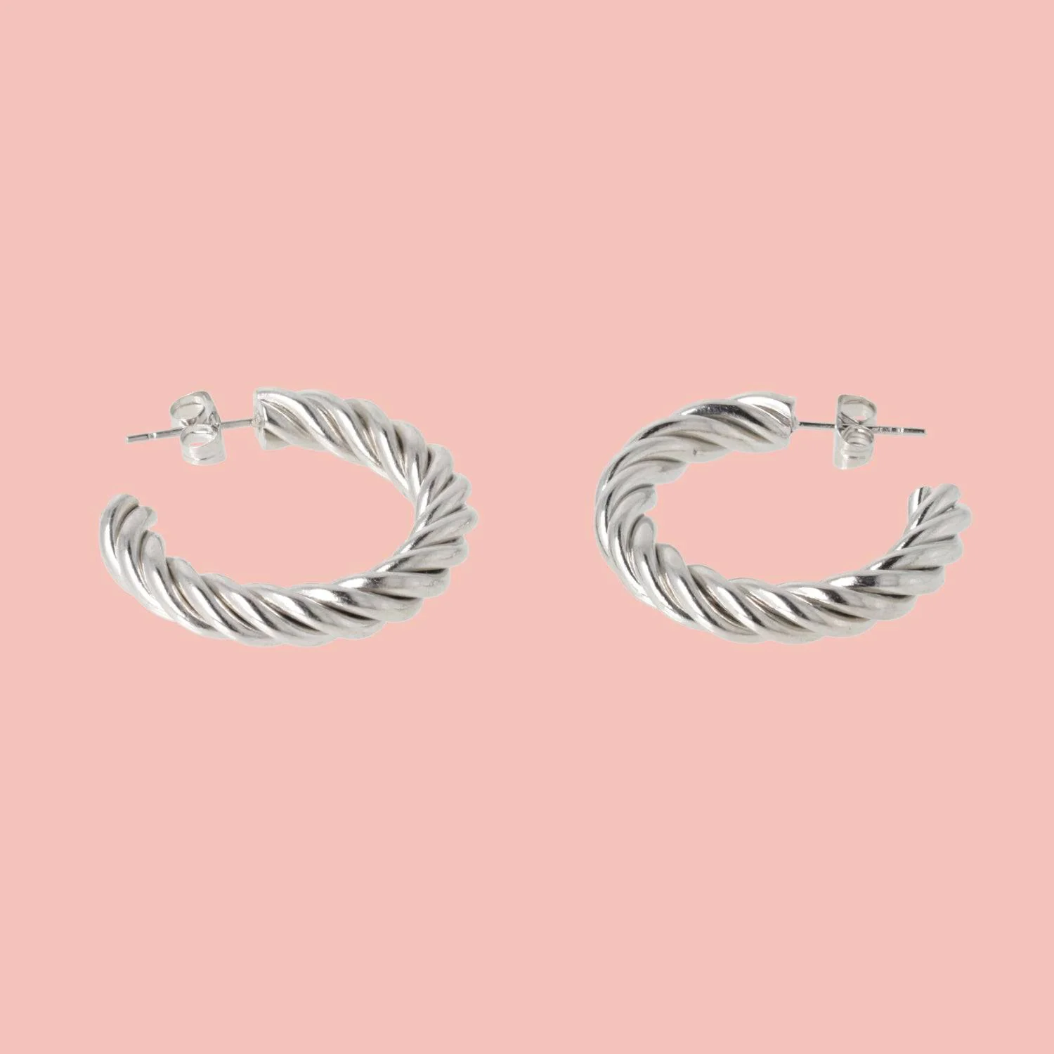 Chunky Tidal Hoop Earrings - Image 4