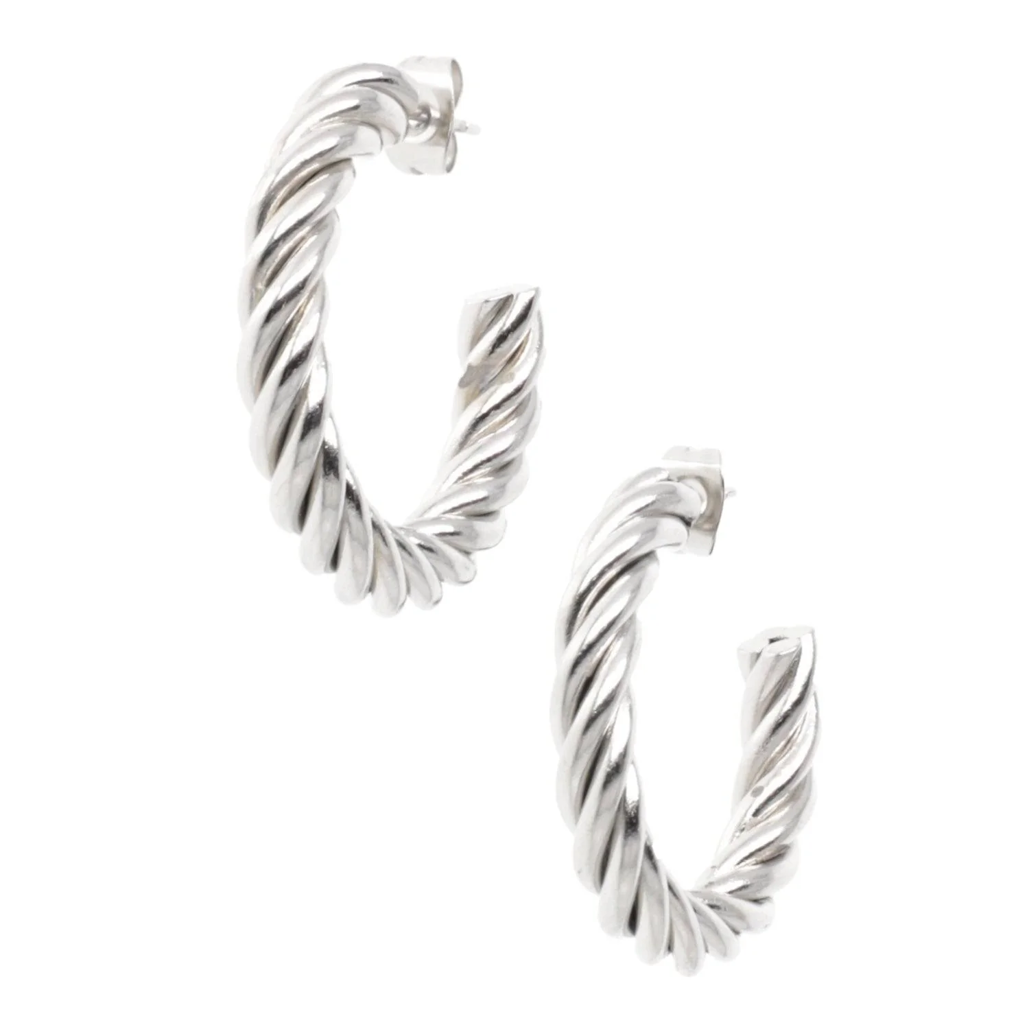 Chunky Tidal Hoop Earrings - Image 5
