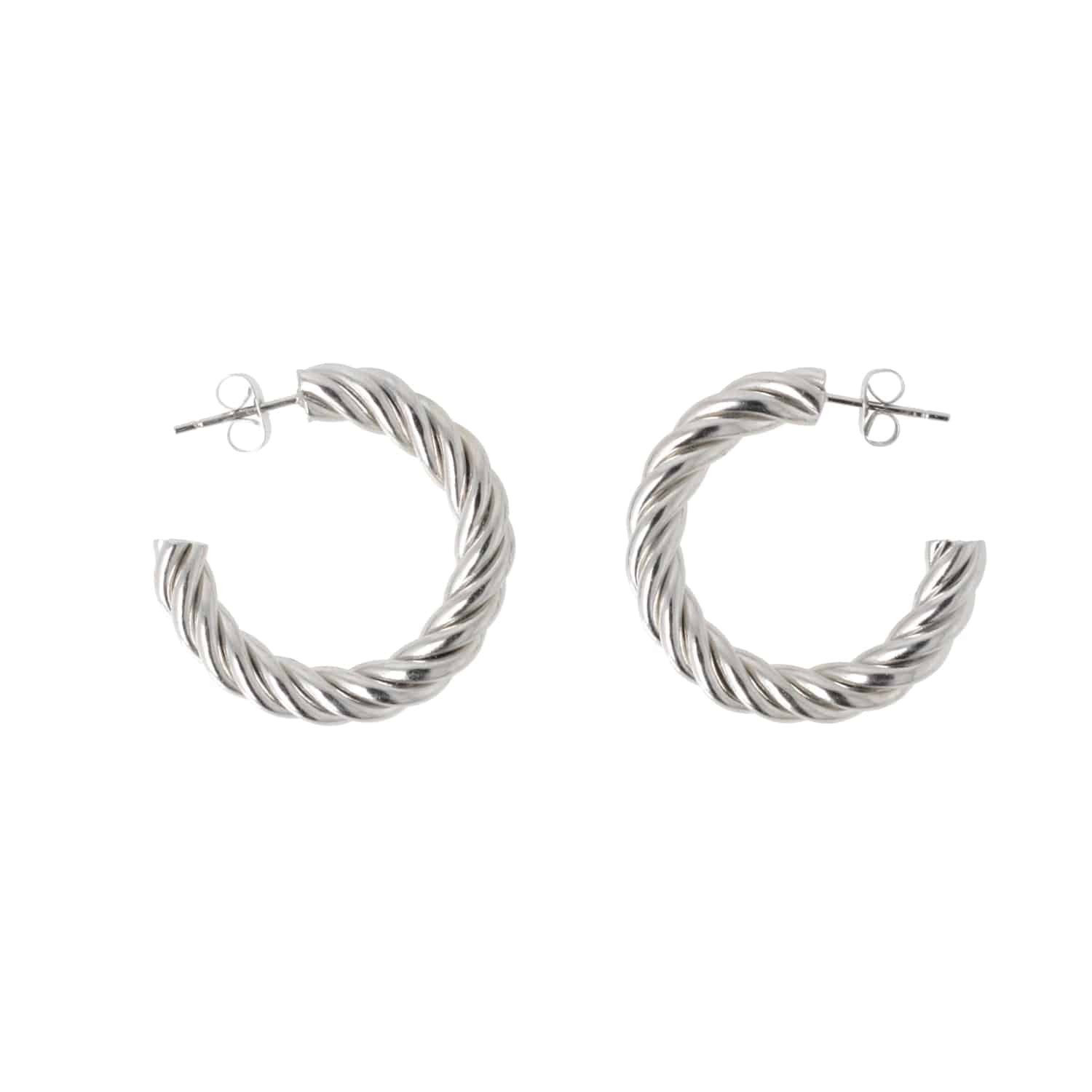 Chunky Tidal Hoop Earrings - Image 6