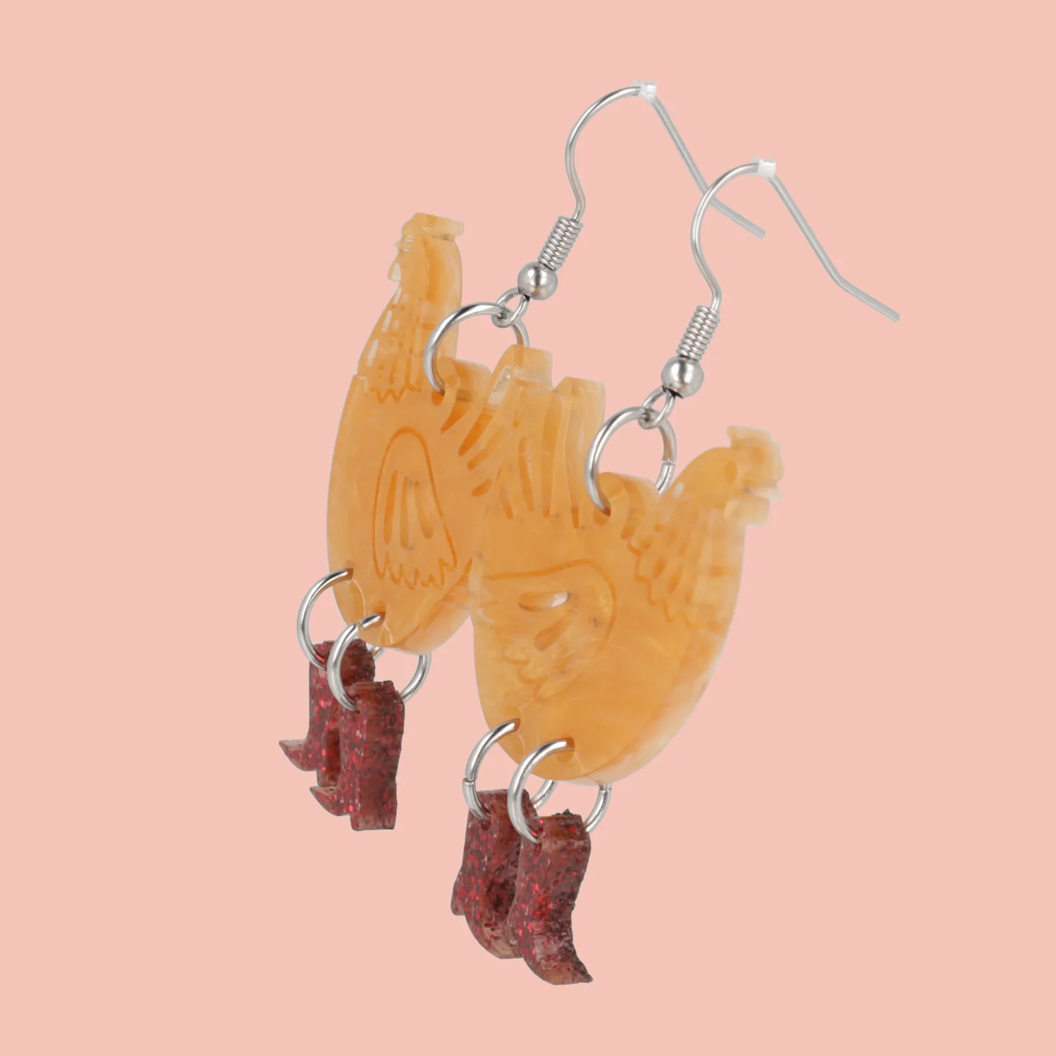 Cinnamon Chick Magnet Chicken Earrings - Image 3