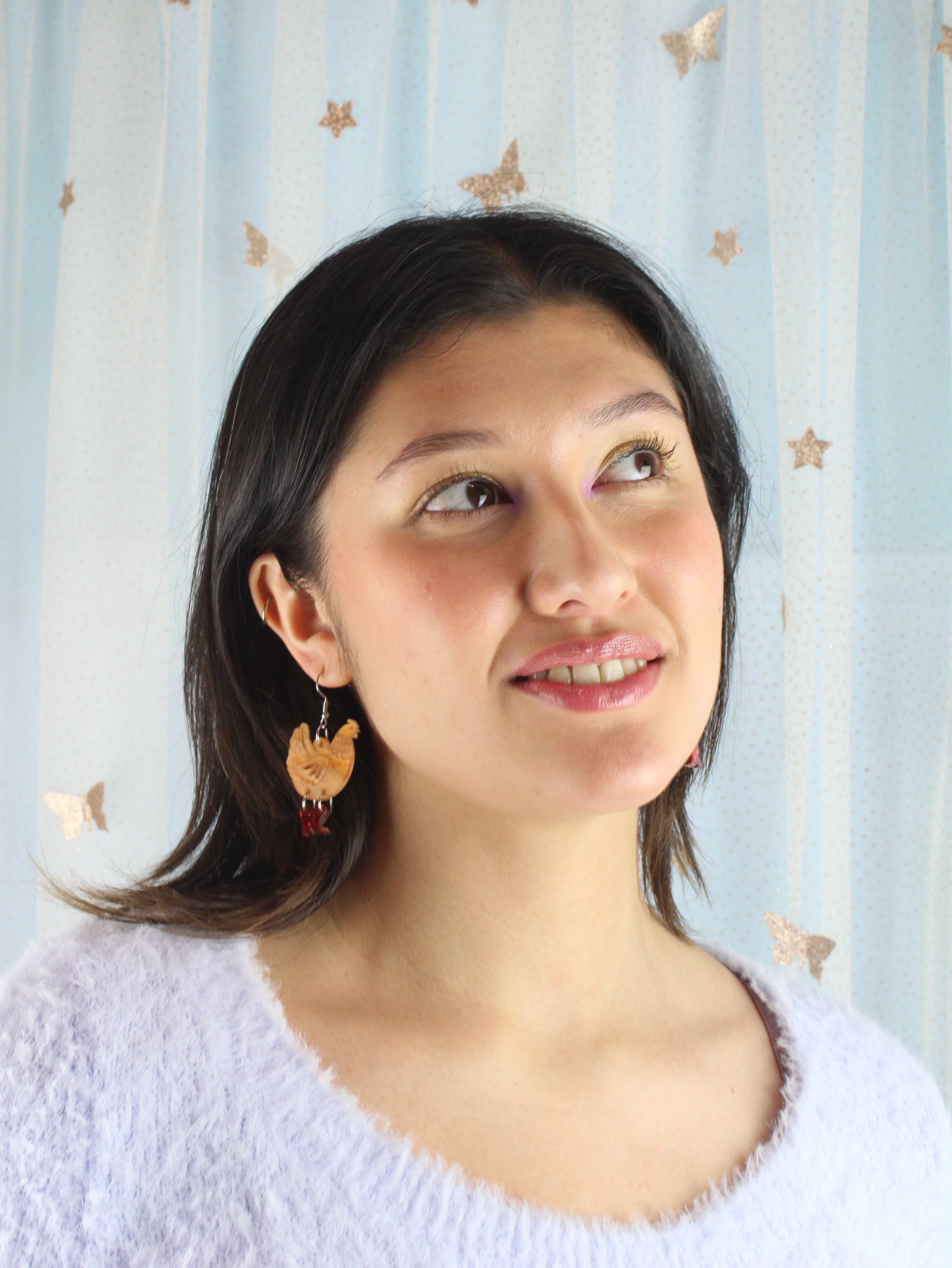 Cinnamon Chick Magnet Chicken Earrings - Image 5
