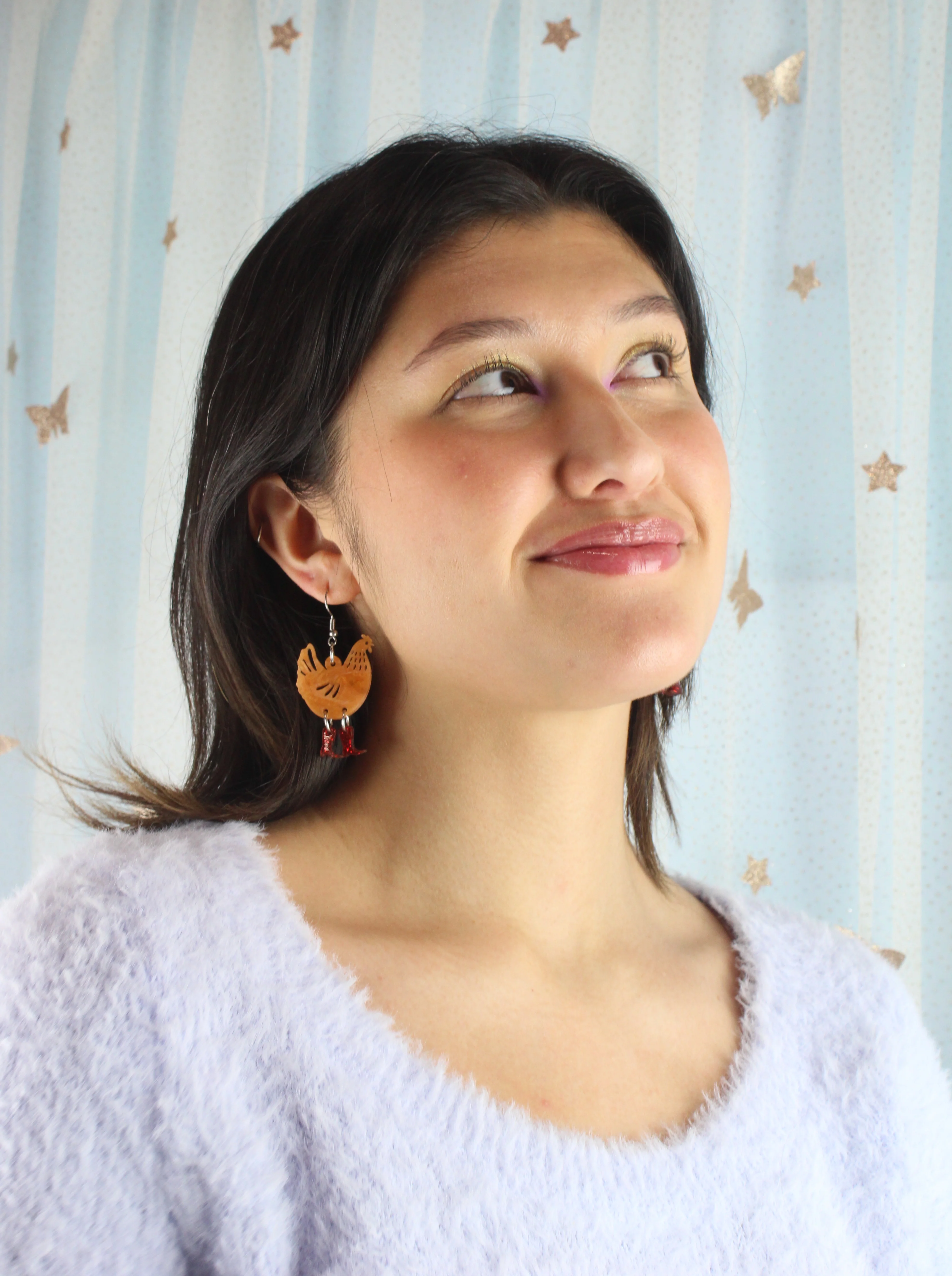 Cinnamon Chick Magnet Chicken Earrings - Image 6