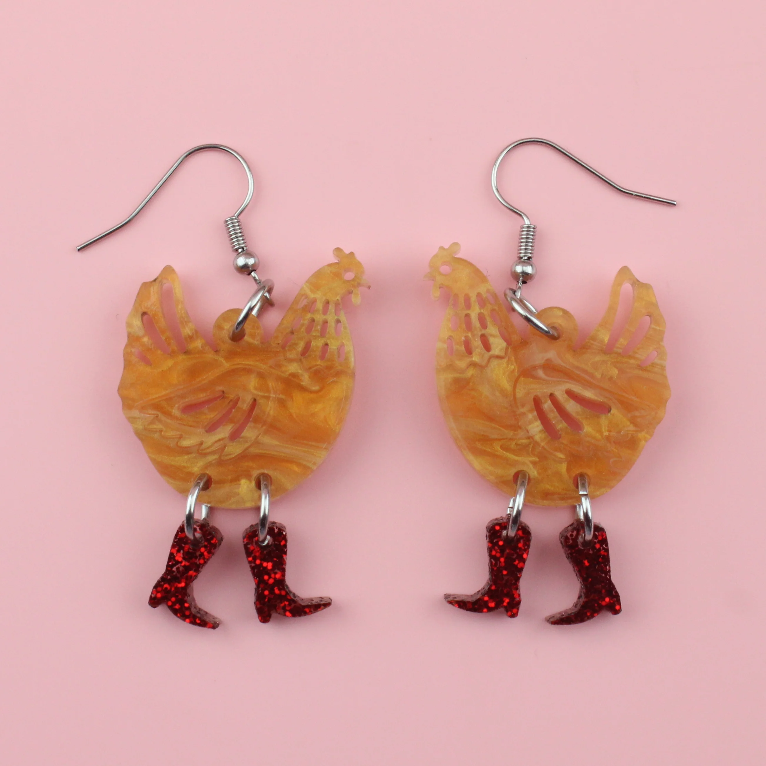 Cinnamon Chick Magnet Chicken Earrings - Image 7
