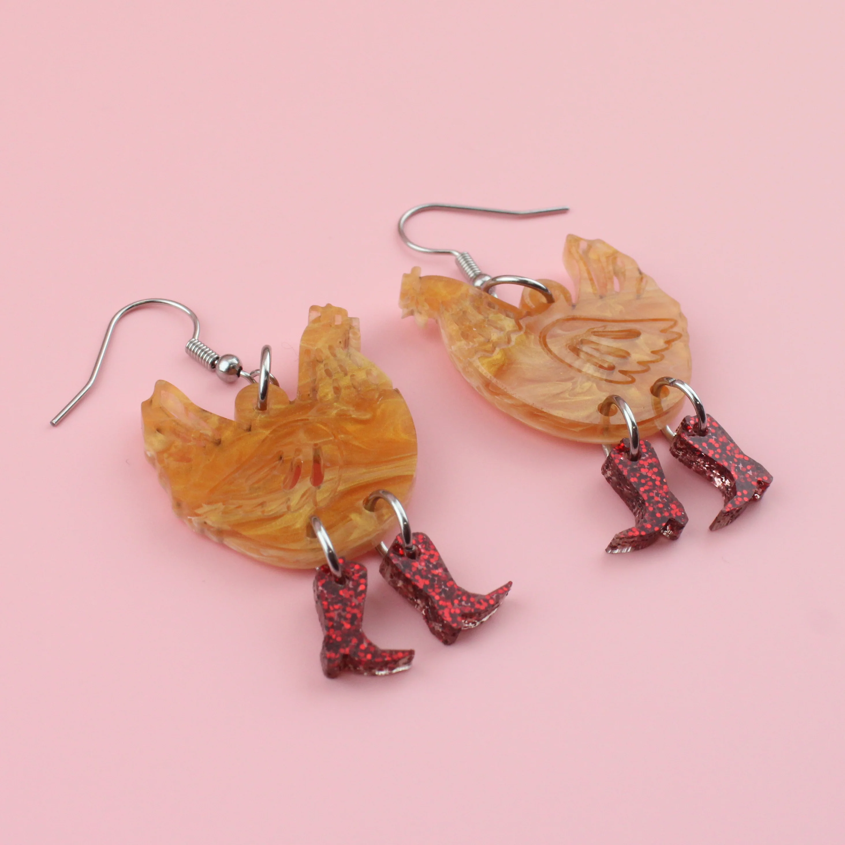 Cinnamon Chick Magnet Chicken Earrings - Image 8