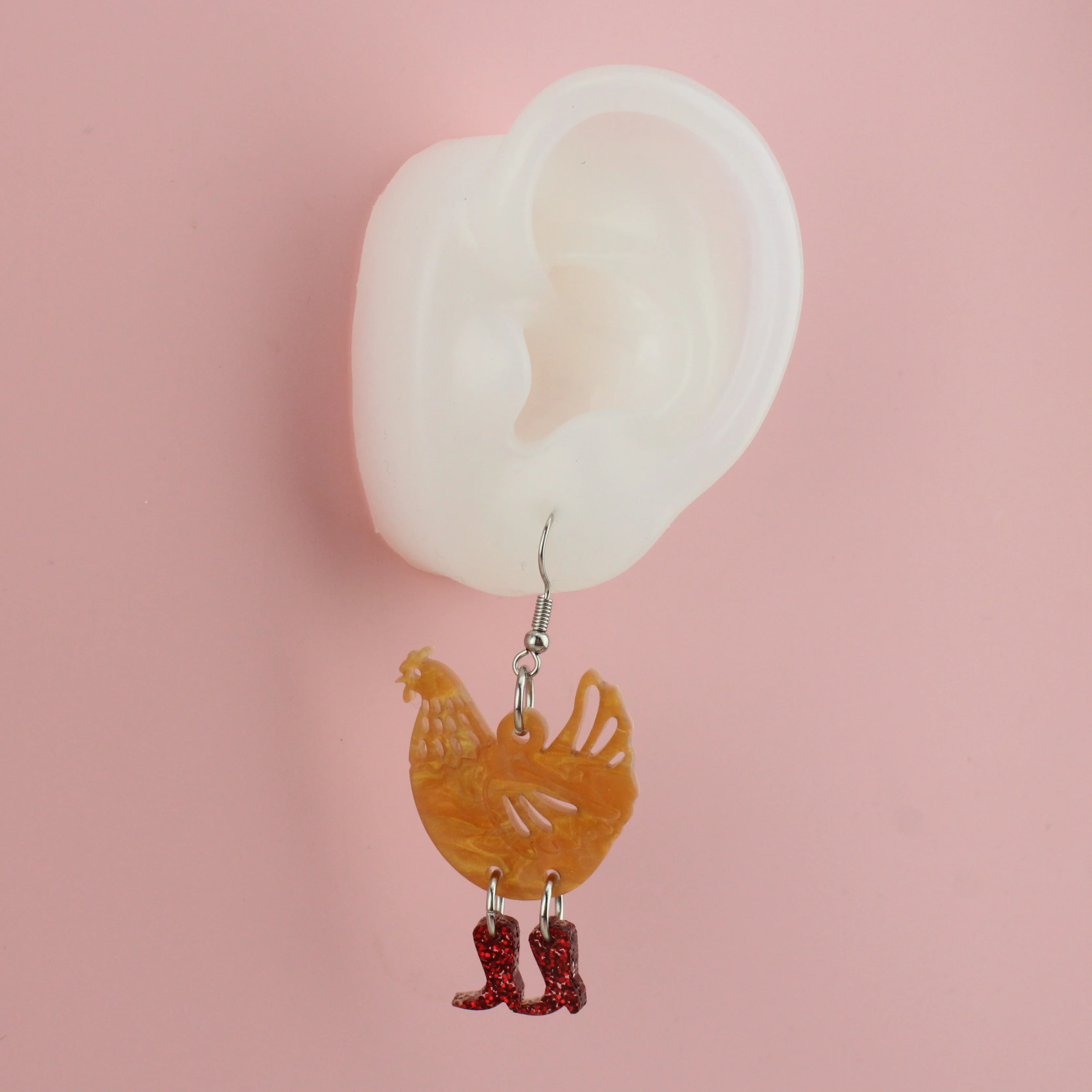 Cinnamon Chick Magnet Chicken Earrings - Image 9