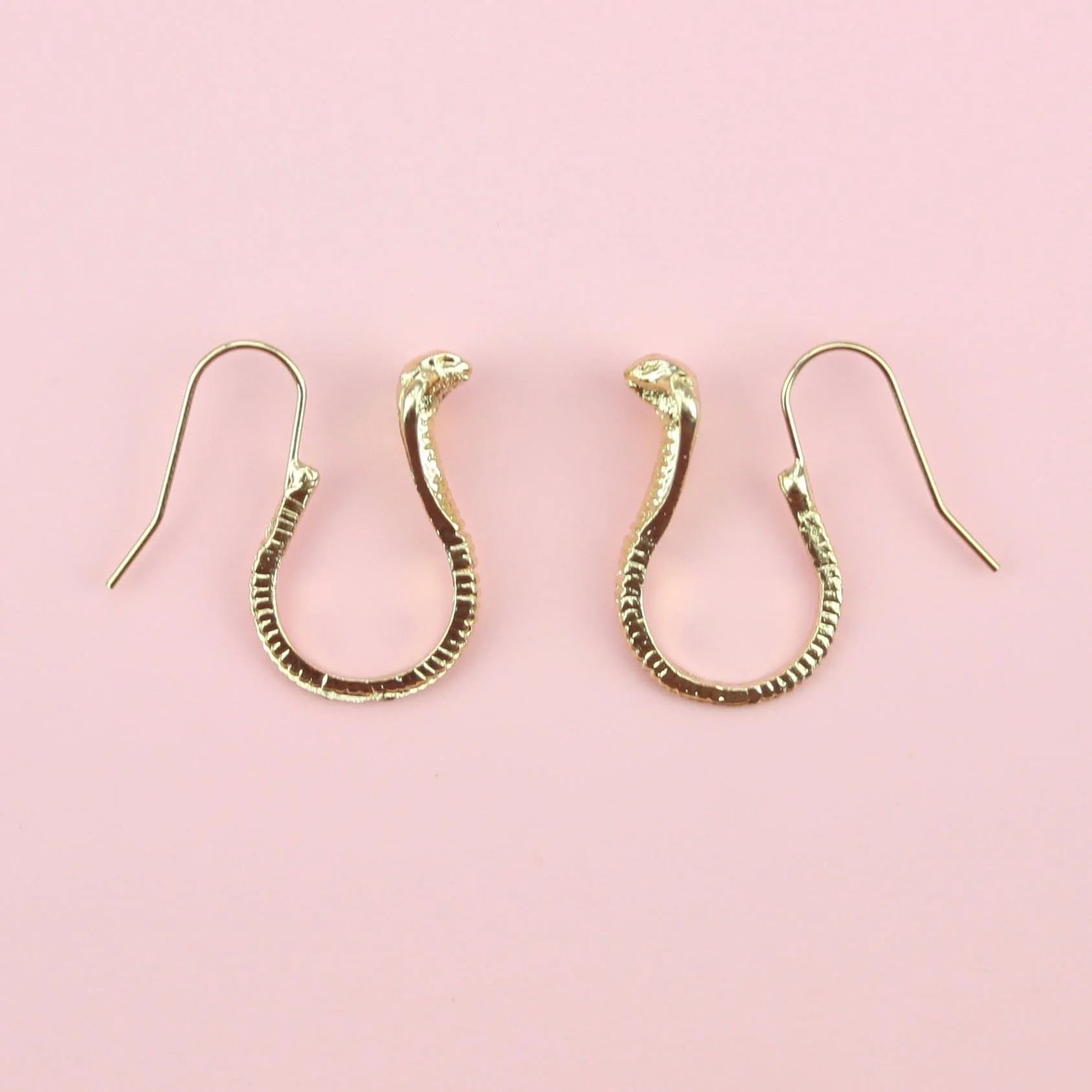 Cobra Snake Earrings (Gold Plated) - Image 3