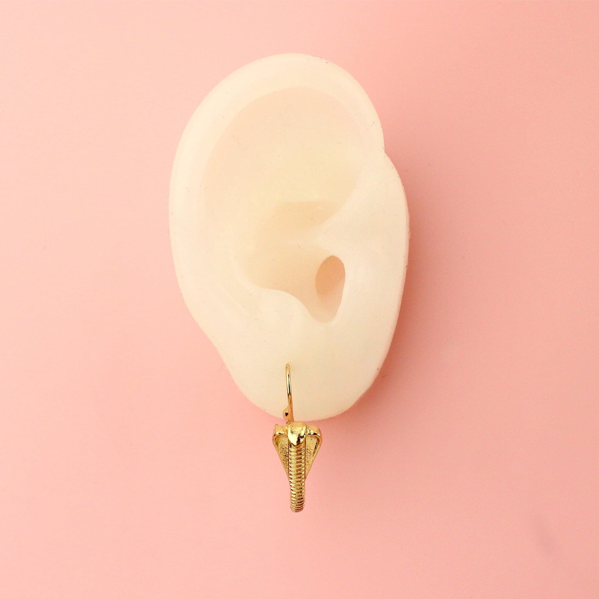 Cobra Snake Earrings (Gold Plated) - Image 5