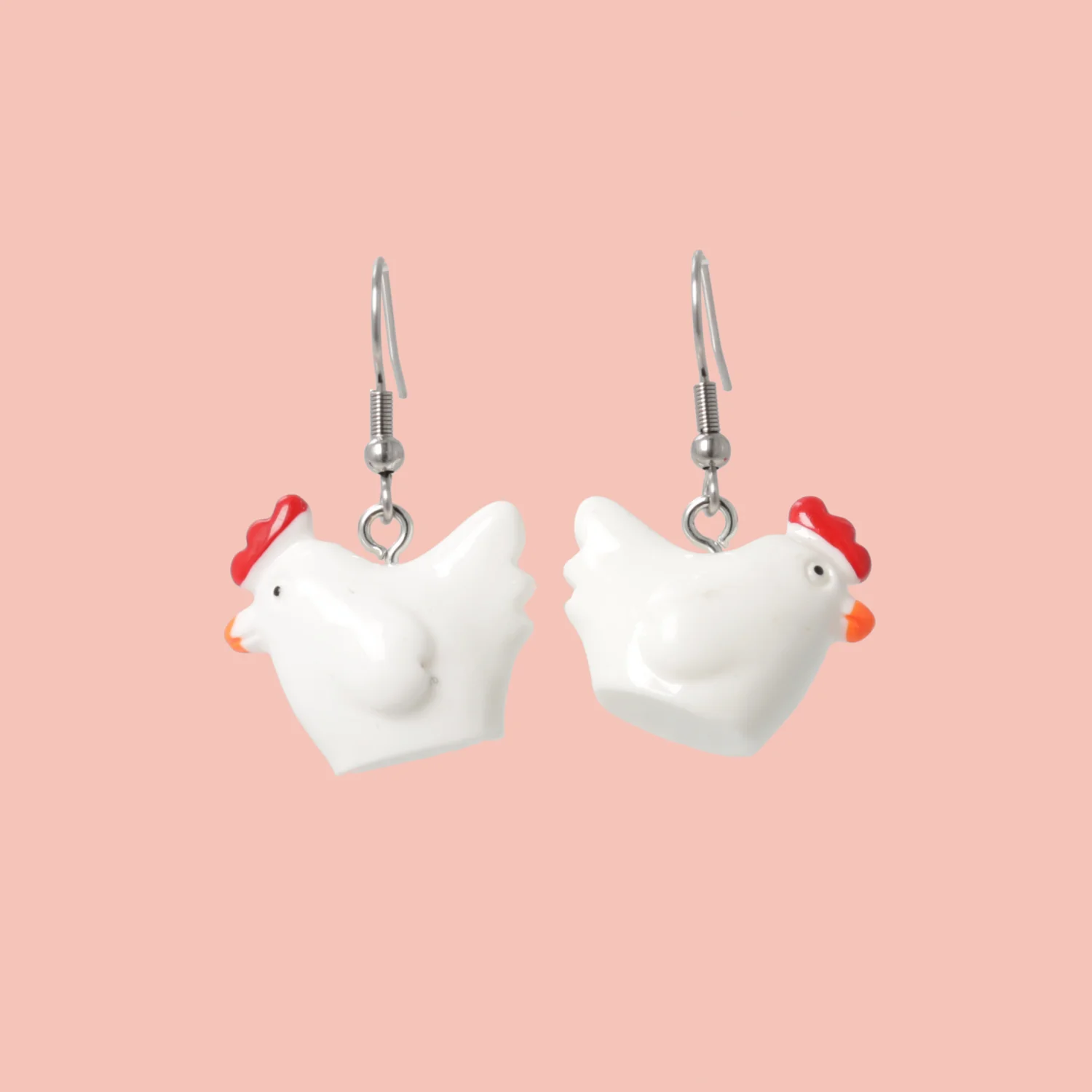 Cock-A-Doodle Chicken Earrings - Image 5