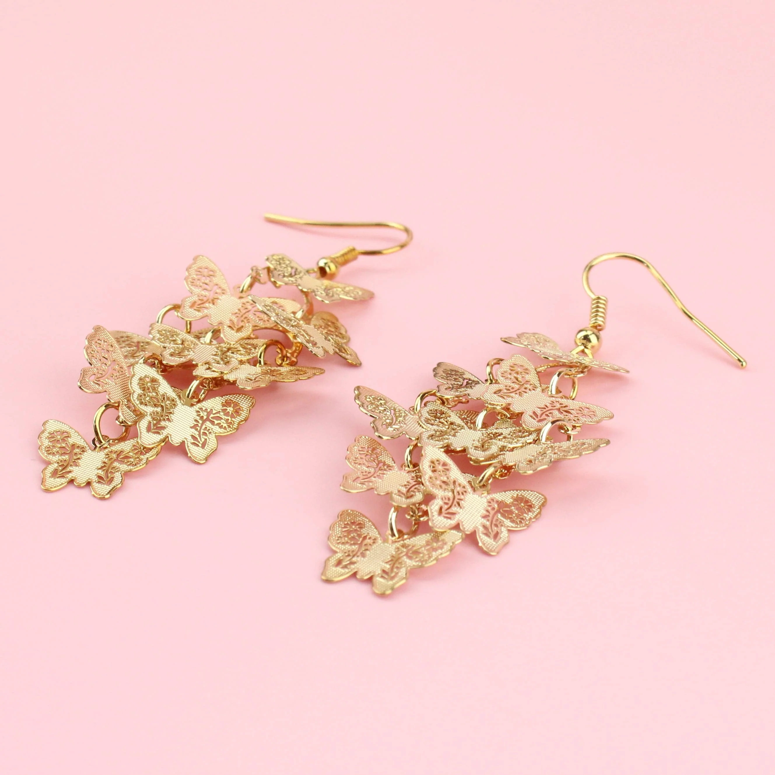 Copper Butterfly Earrings - Image 3