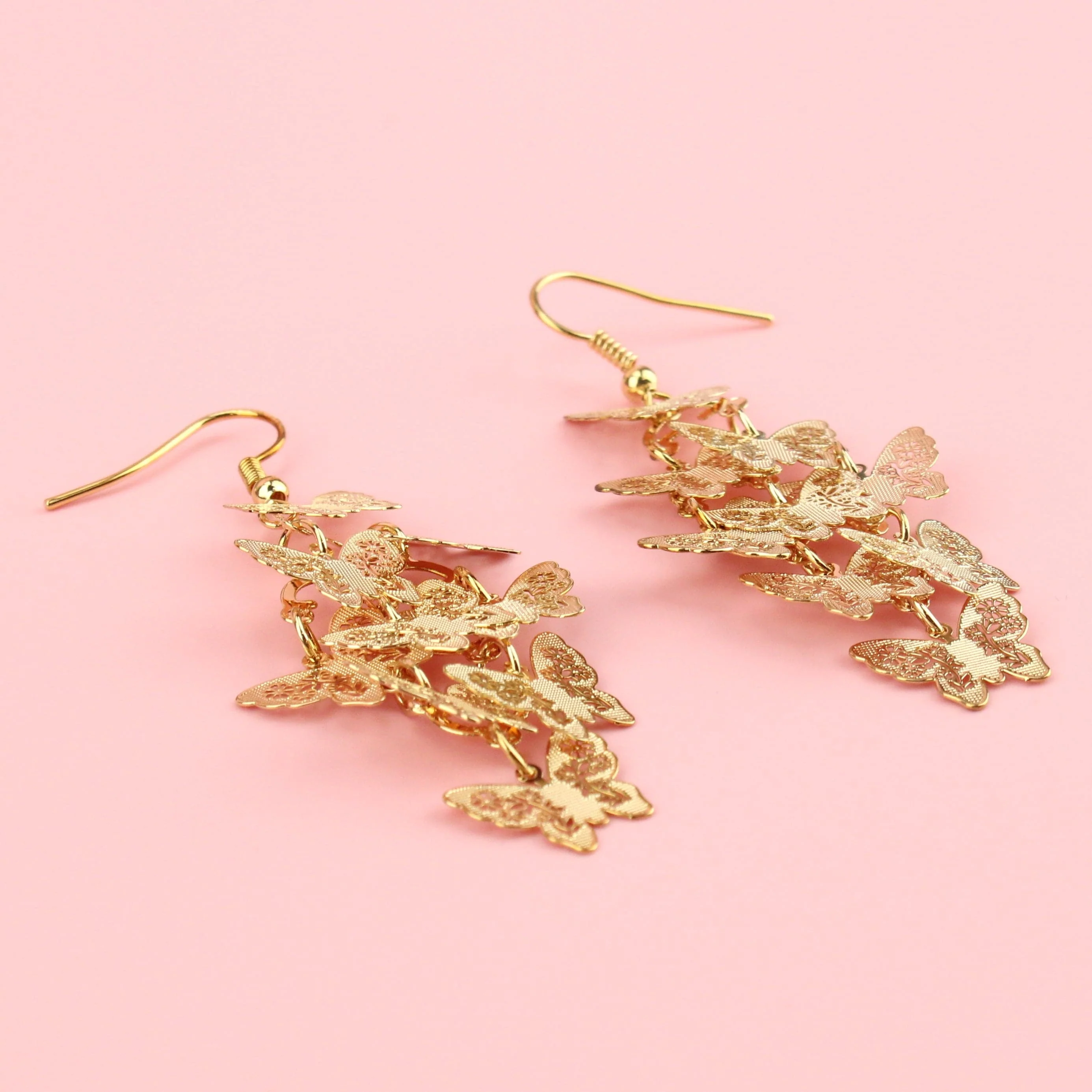 Copper Butterfly Earrings - Image 4