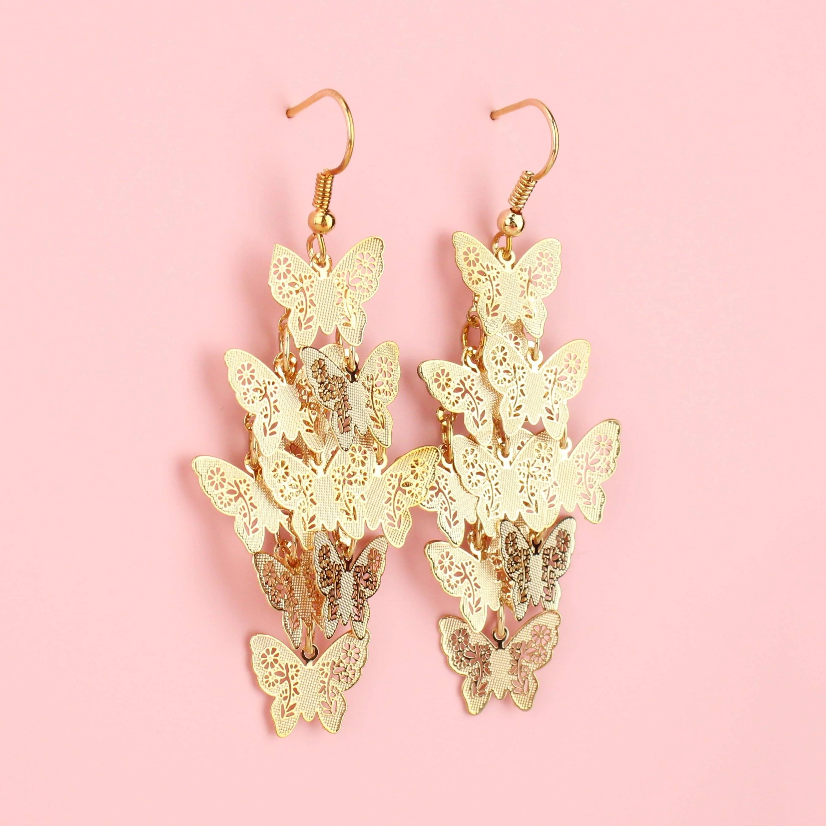 Copper Butterfly Earrings - Image 5