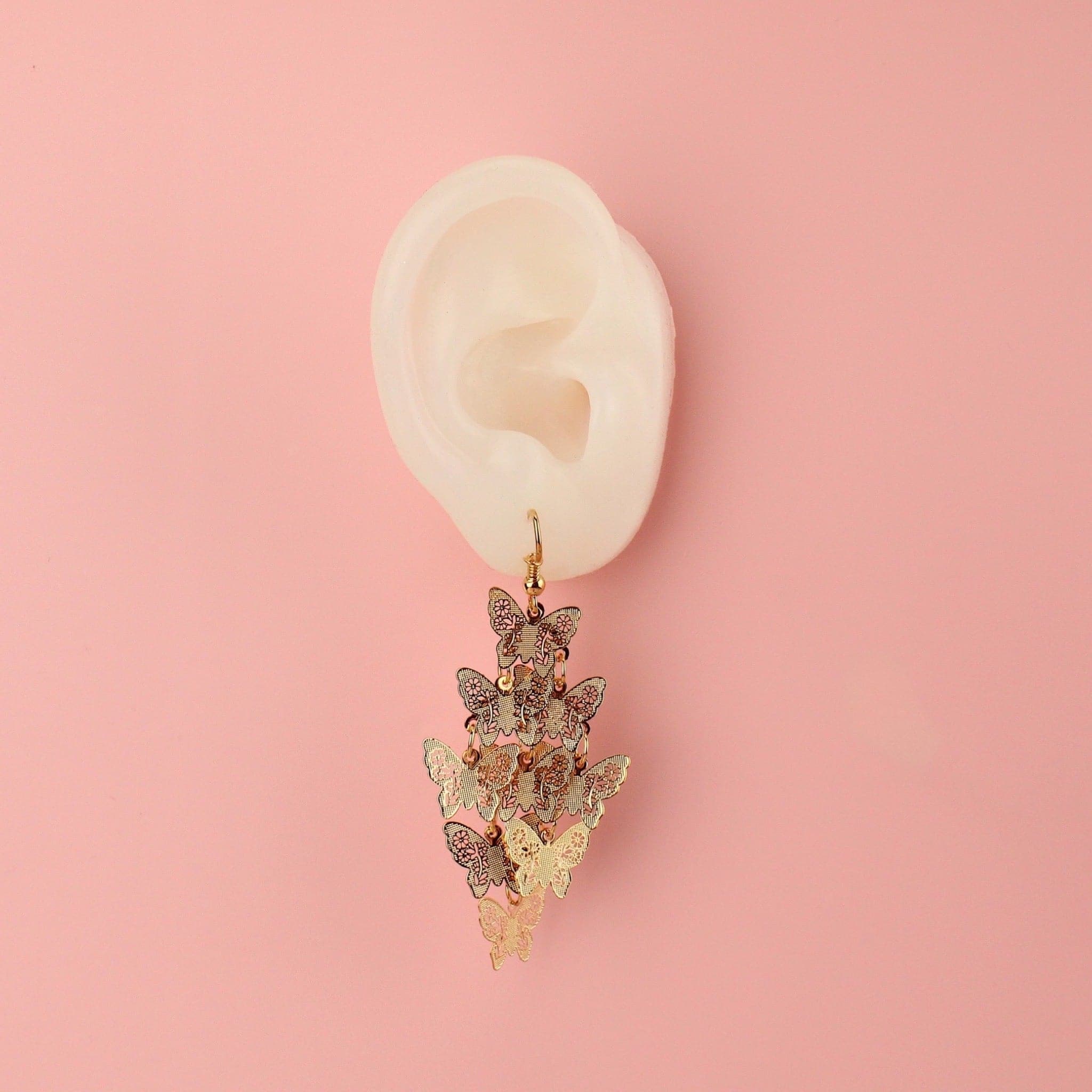 Copper Butterfly Earrings - Image 6