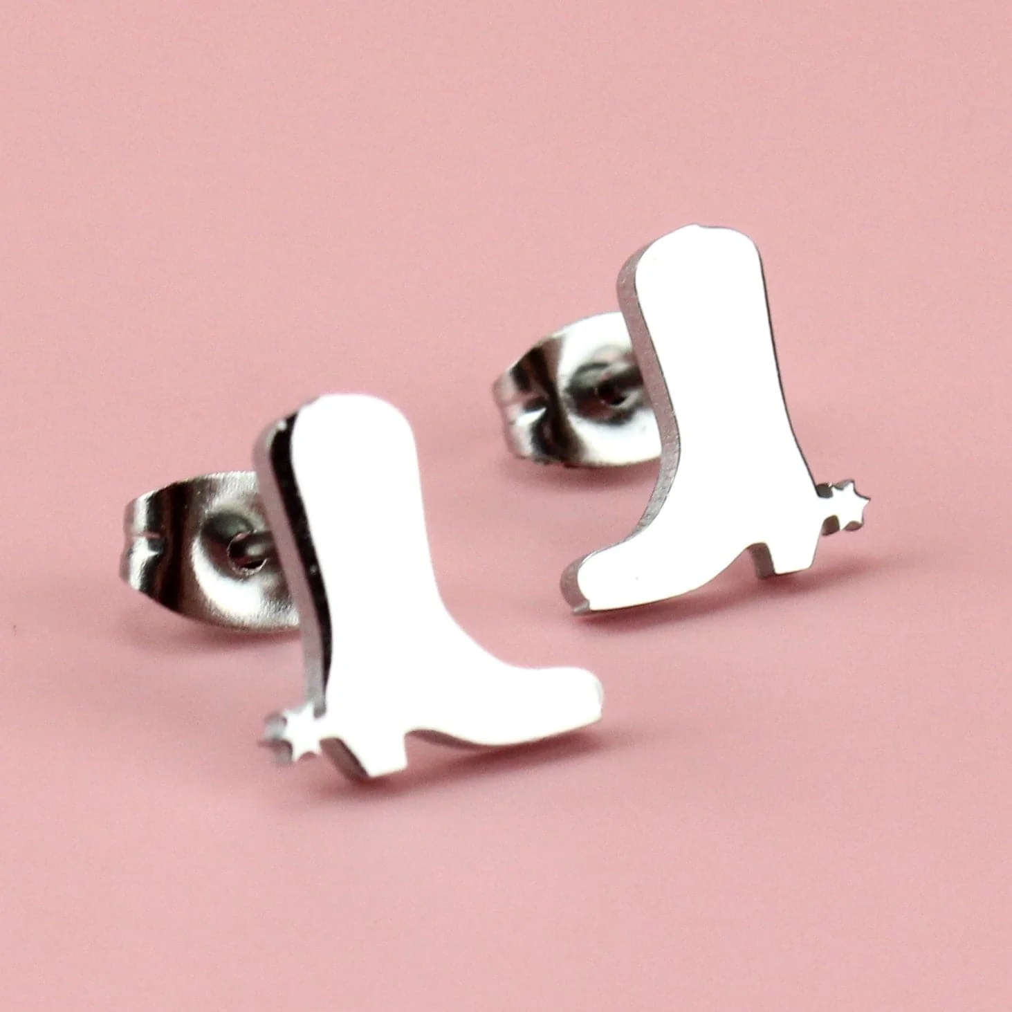 Cowboy Boot Stud Earrings - Image 2