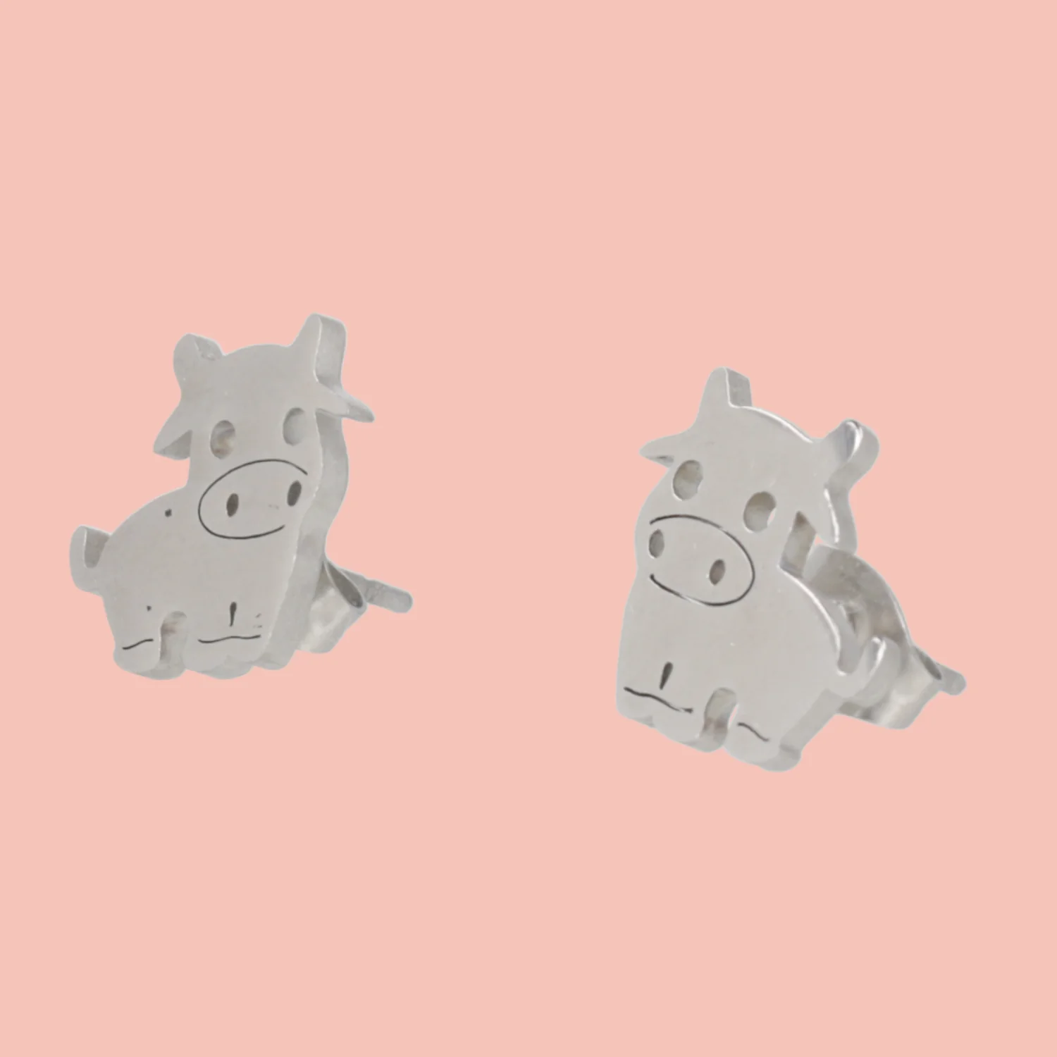 Cow's It Going? Stud Earrings - Image 2